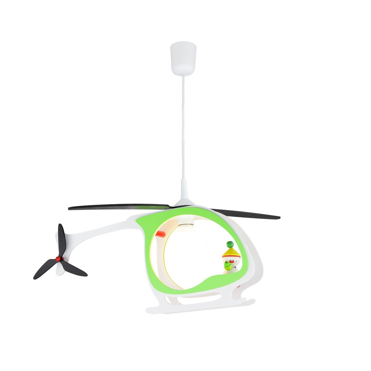 Elobra No. 125670 Pendelleuchte Hubschrauber Kasper Gr�n, Wei�