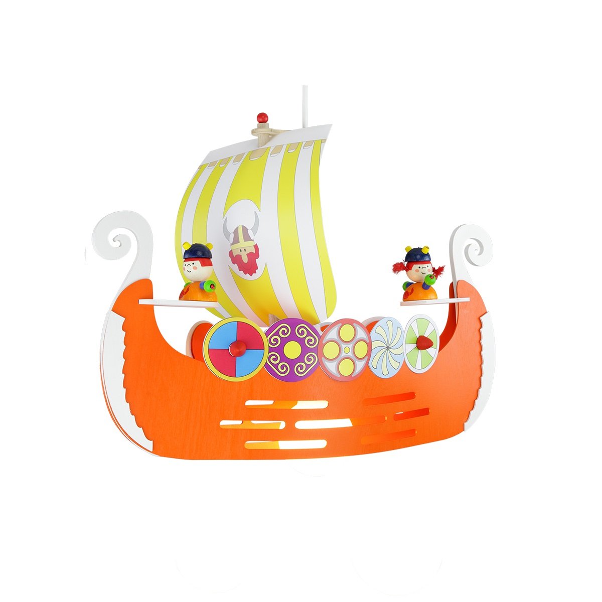 Elobra No. 125724 Pendelleuchte Wikingerschiff Wiki 1-flammig, Orange