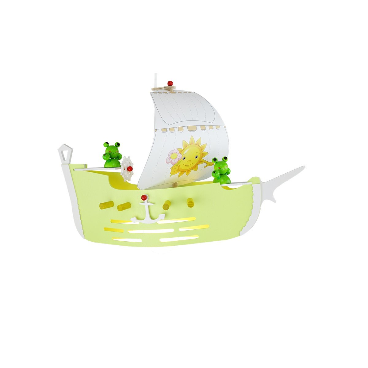 Elobra No. 126394 Pendelleuchte Segelschiff mit Fr�schen, Lindgr�n