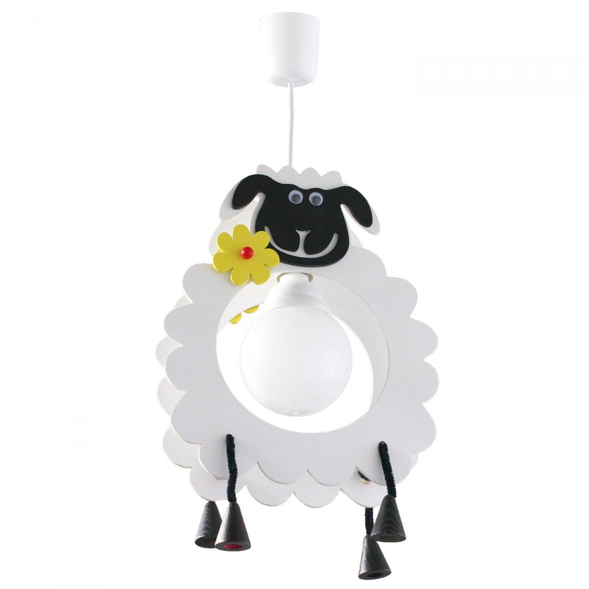 Elobra No. 127933 Pendelleuchte Schaf John, Schwarz, Wei�