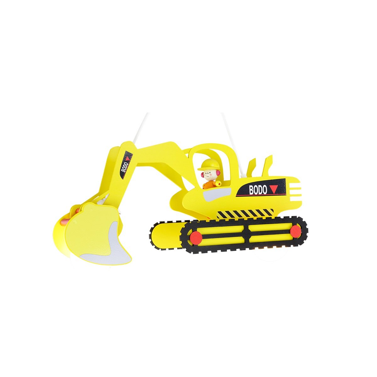 Elobra No. 128428 Pendelleuchte Bagger mit Bodo 2-flammig, Gelb