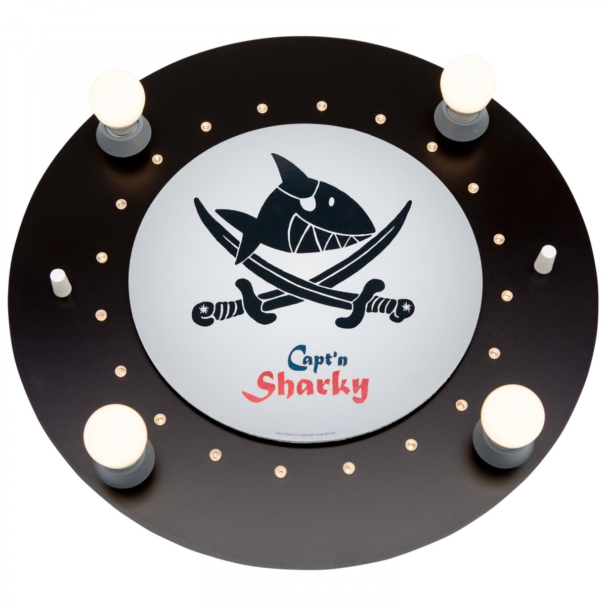 Elobra No. 130056 Deckenleuchte Capt'n Sharky mit S�bel 4-flammig, Schwarz