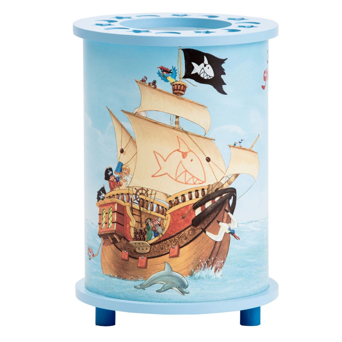 Elobra No. 130889 Tischleuchte Capt'n Sharky auf hoher See 1-flammig, Hellblau