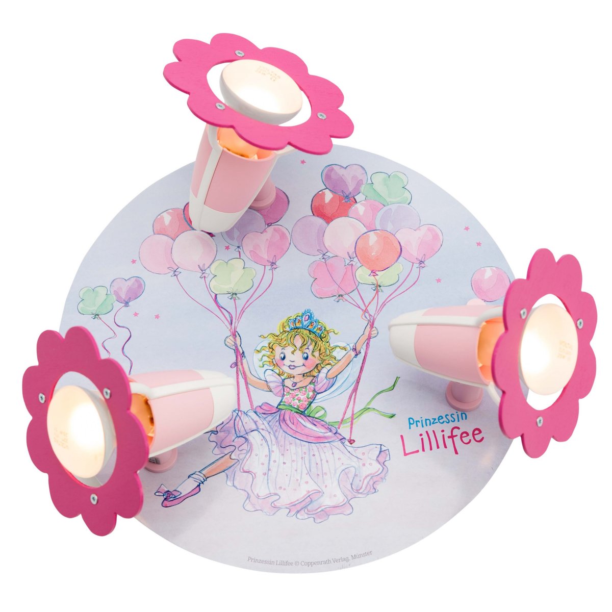 Elobra No. 130926 Deckenleuchte Rondell Prinzessin Lillifee Ballonschaukel 3-flammig,Rosa