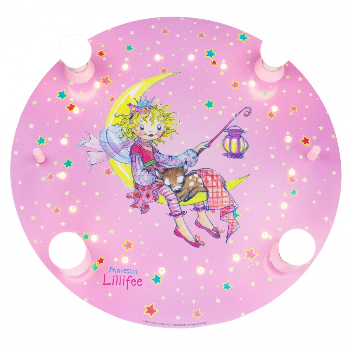 Elobra No. 130957 Deckenleuchte Prinzessin Lillifee Laternennacht 4-flammig, Rosa