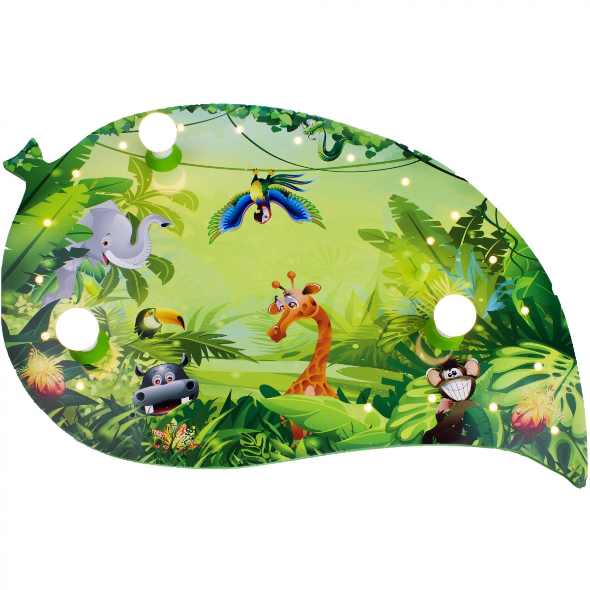Elobra No. 131305 Deckenleuchte Blatt Wildnis 3-flammig, Gr�n