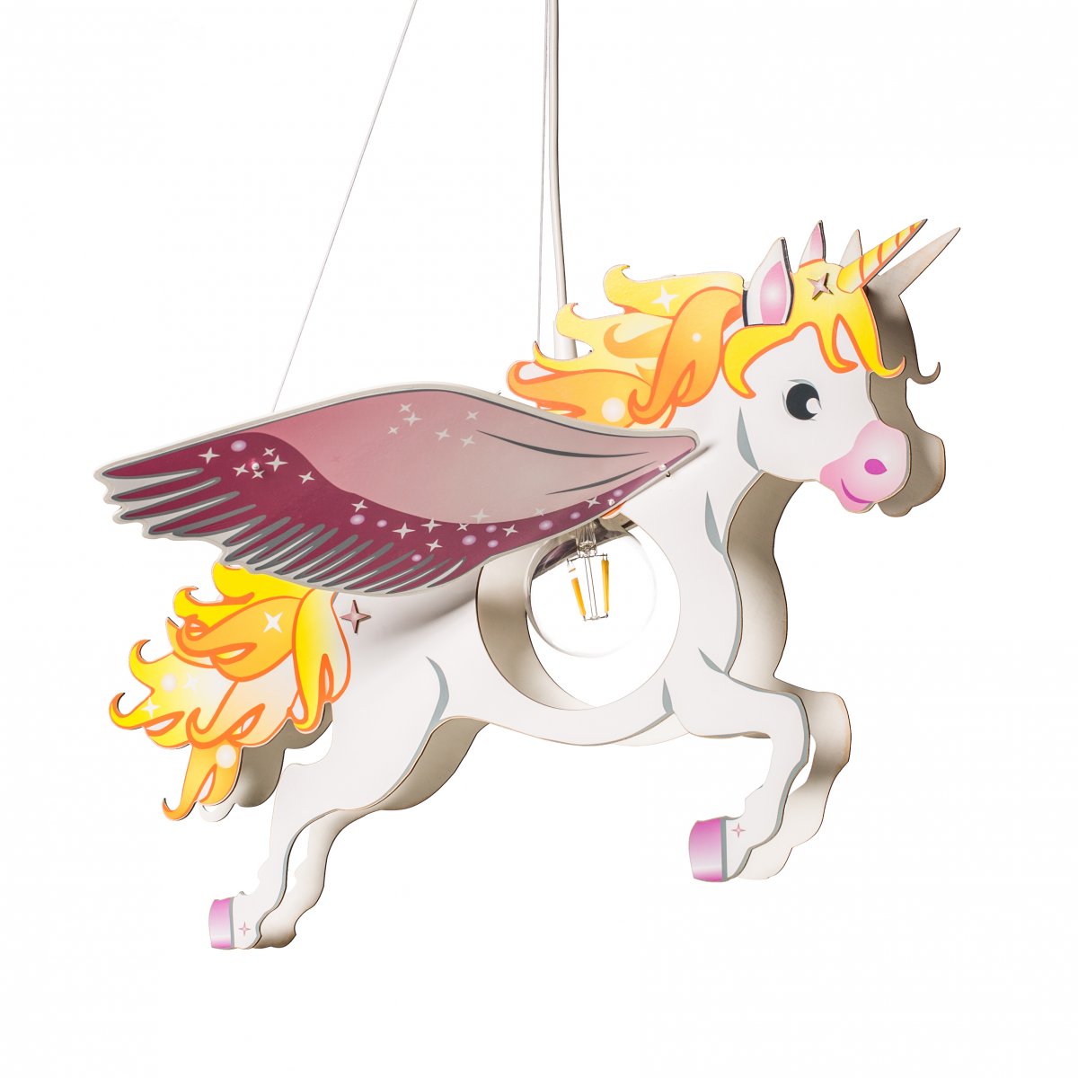 Elobra No. 135464 Pendelleuchte Pegasus 1-flammig, Rosa, Wei�