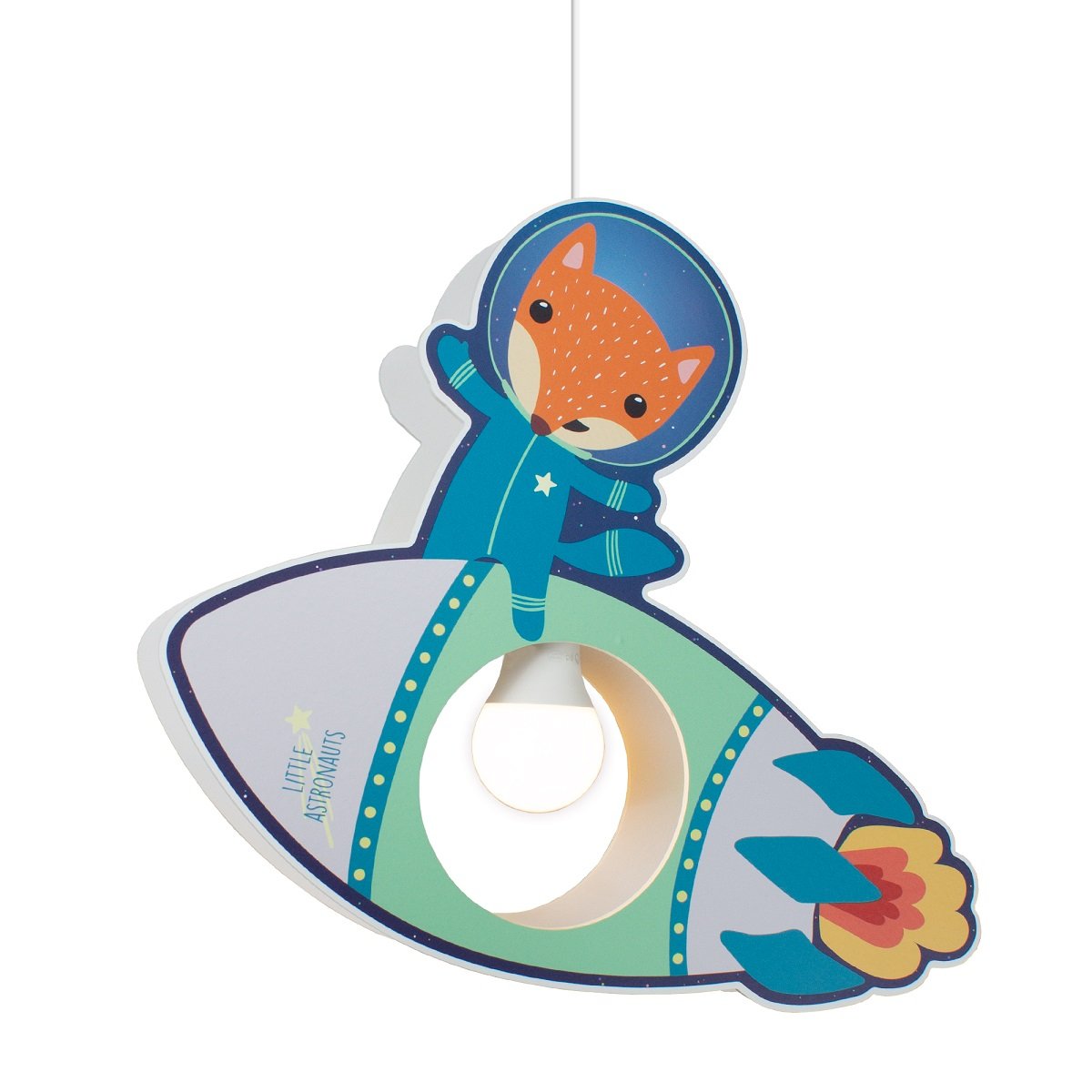 Elobra No. 137987 Pendelleuchte Little Astronauts Rakete 1-flammig Blau