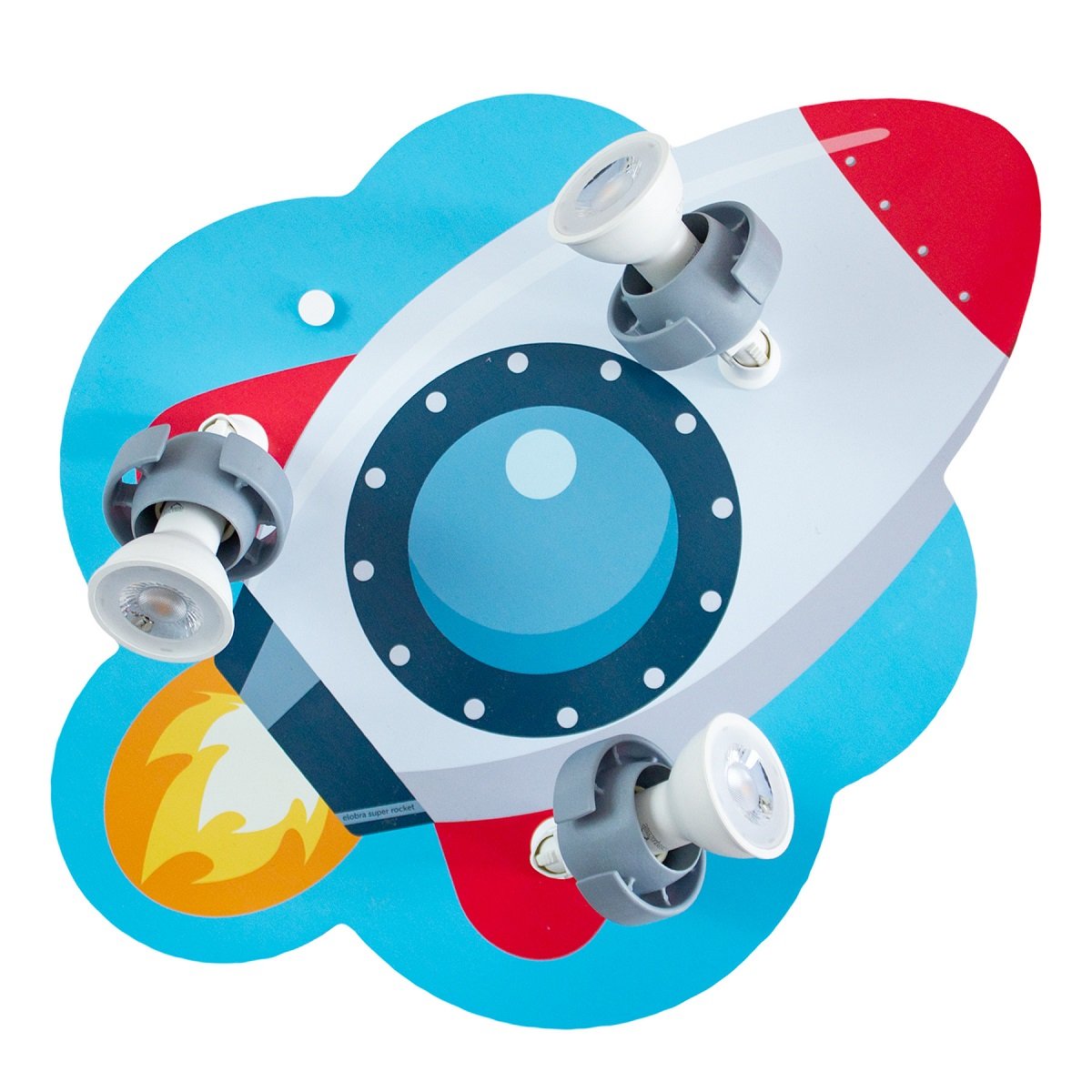 Elobra No. 138021 Deckenleuchte Rondell Rakete 3-flammig Blau