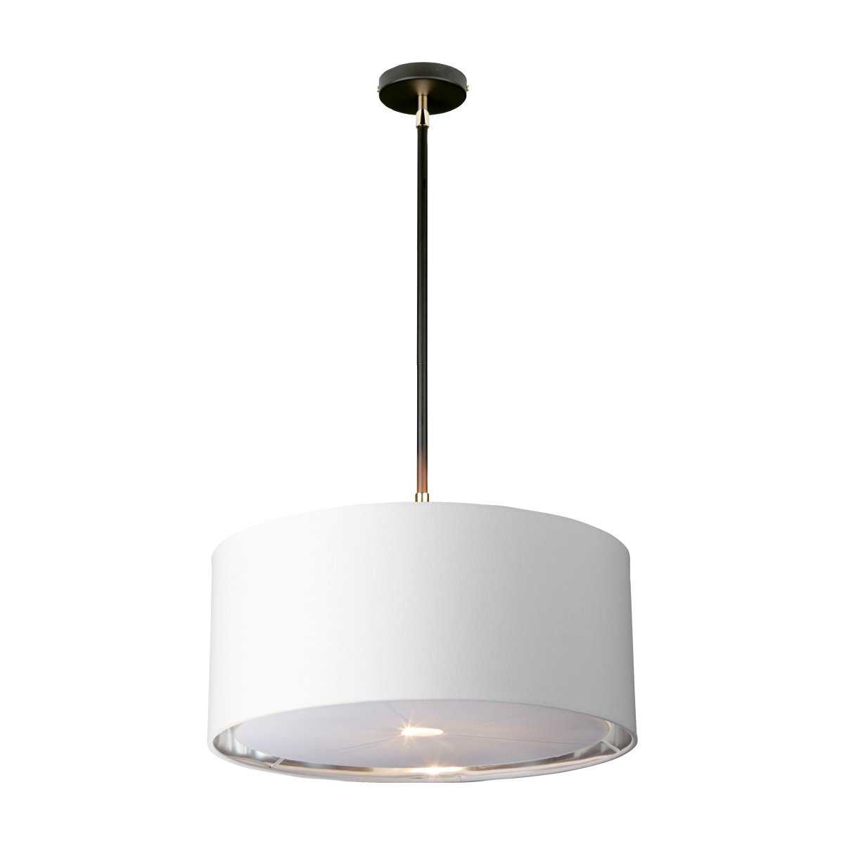 Elstead Balance Pendelleuchte 1-flammig schwarz Lampenschirm weiss E27 45cm