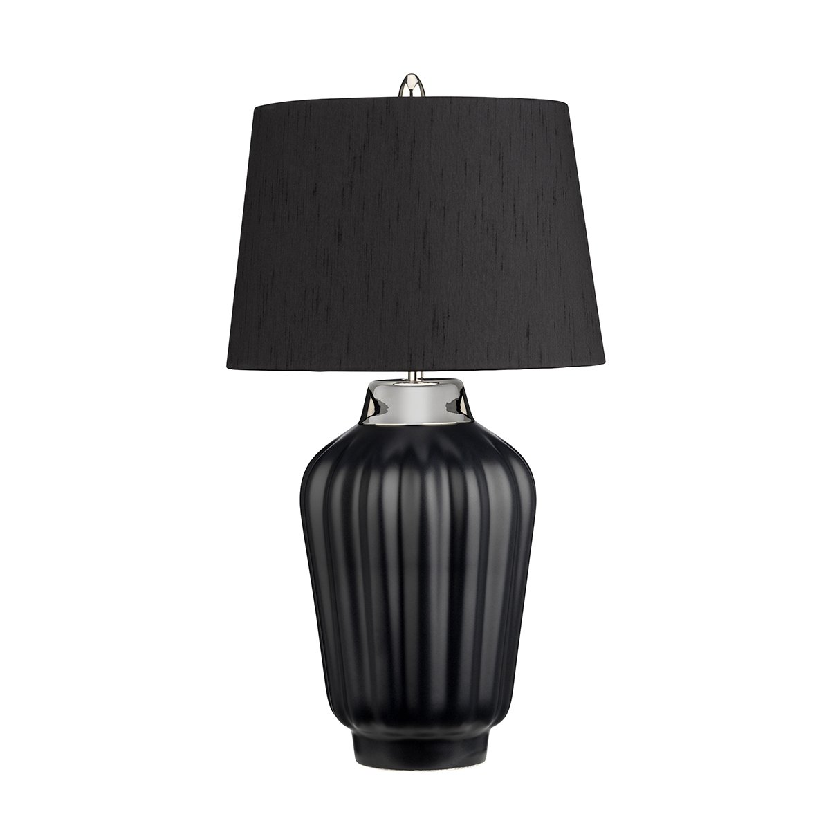 Elstead Bexley 1 Light Tischlampe schwarz nickel poliert 56cm