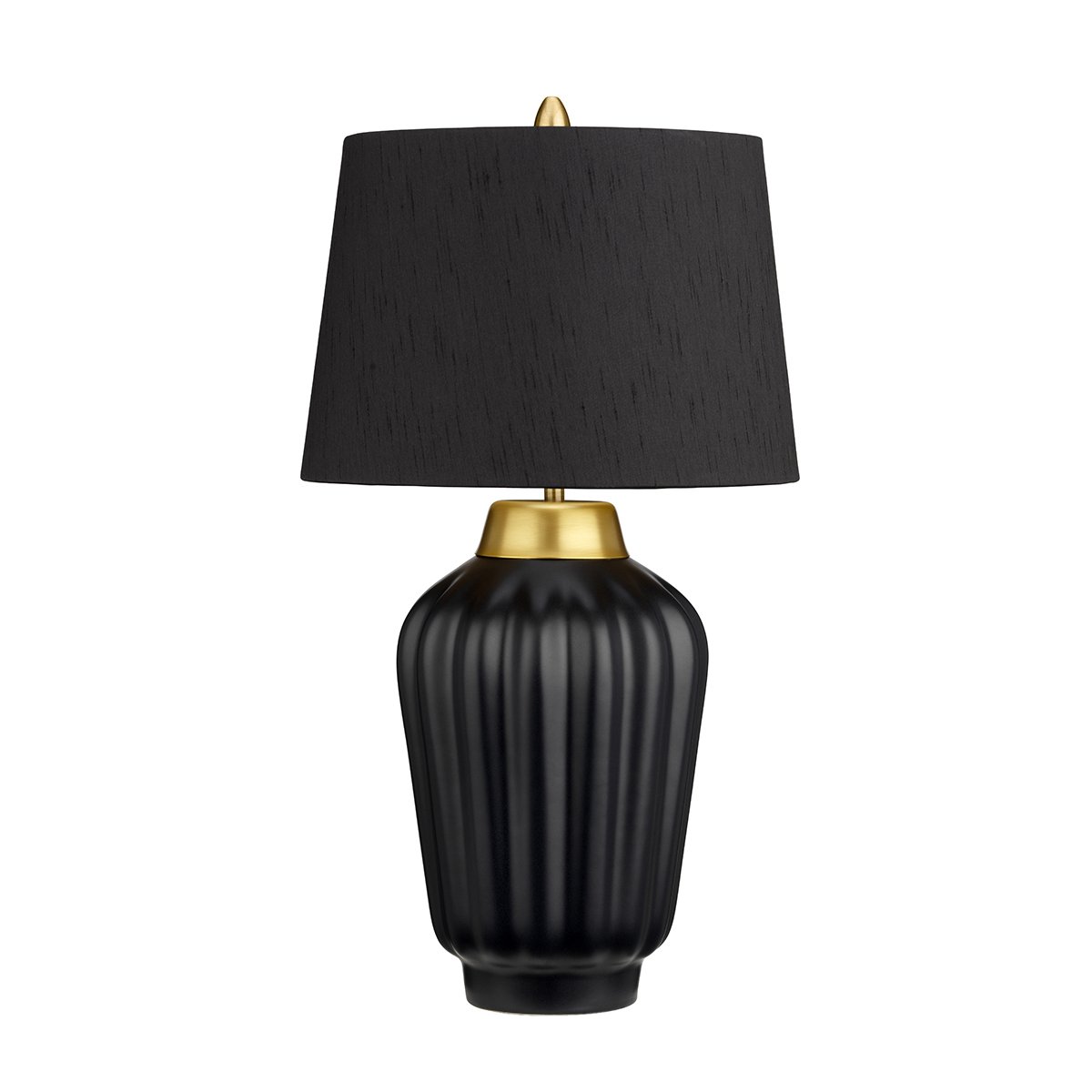 Elstead Bexley 1 Light Tischlampe schwarz und geb�rstetes Messing