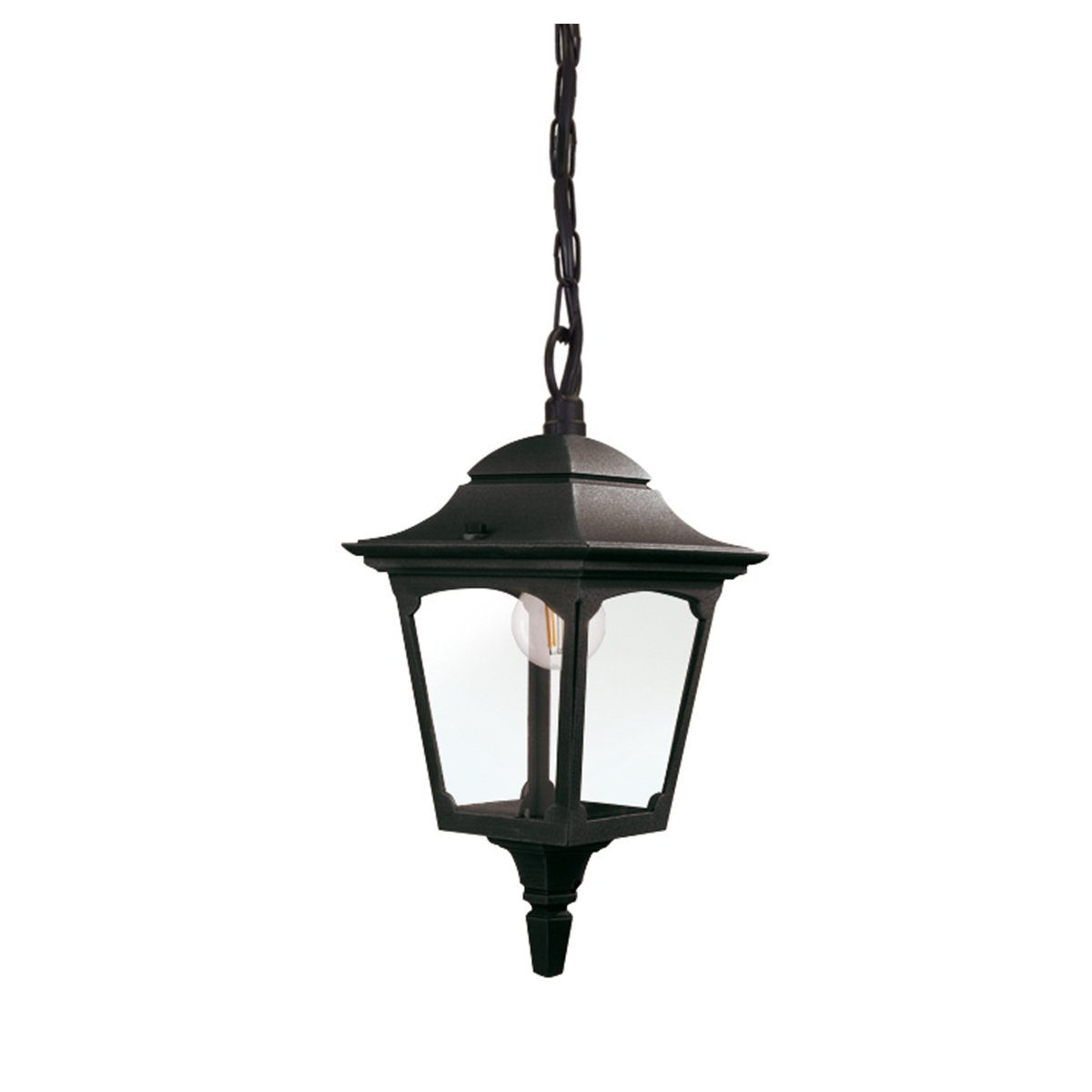 Elstead Chapel Au�enpendelleuchte Laterne schwarz E27 35cm