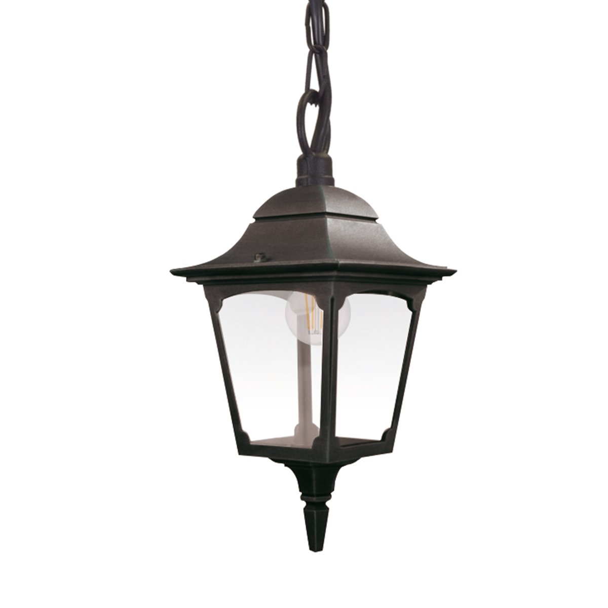 Elstead Chapel Au�enpendelleuchte Laterne schwarz E27 42cm