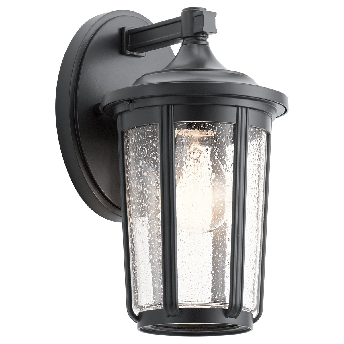 Elstead Fairfield Medium Au�enwandleuchte h�ngend schwarz klar