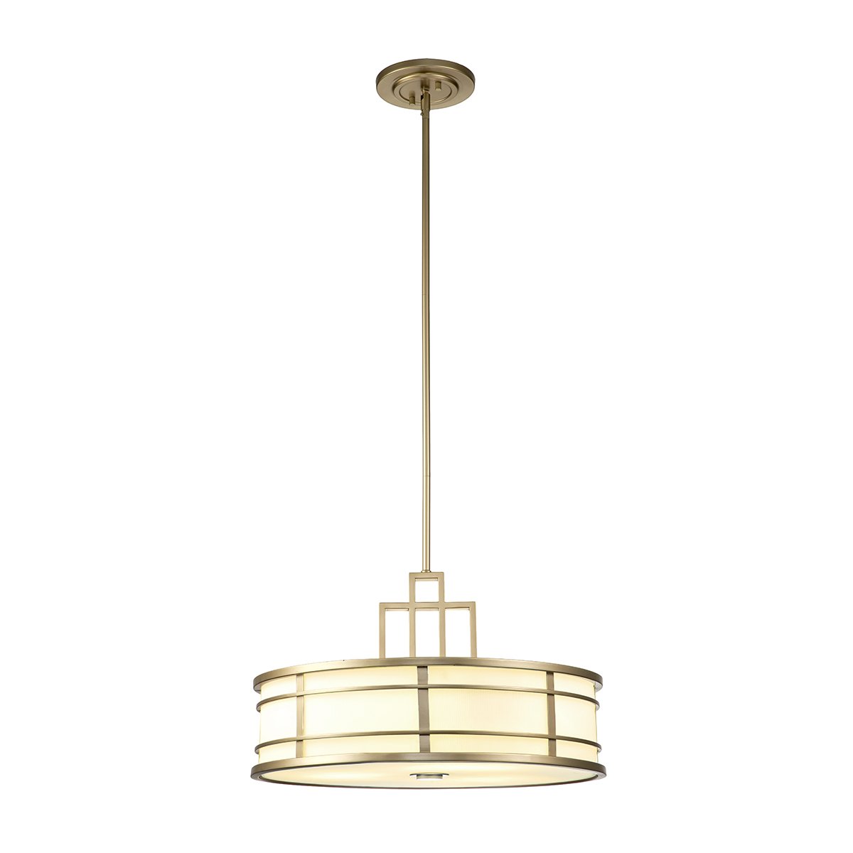 Elstead Fusion 3 Light Pendelleuchte 3-flammig messing natur lackiert E27