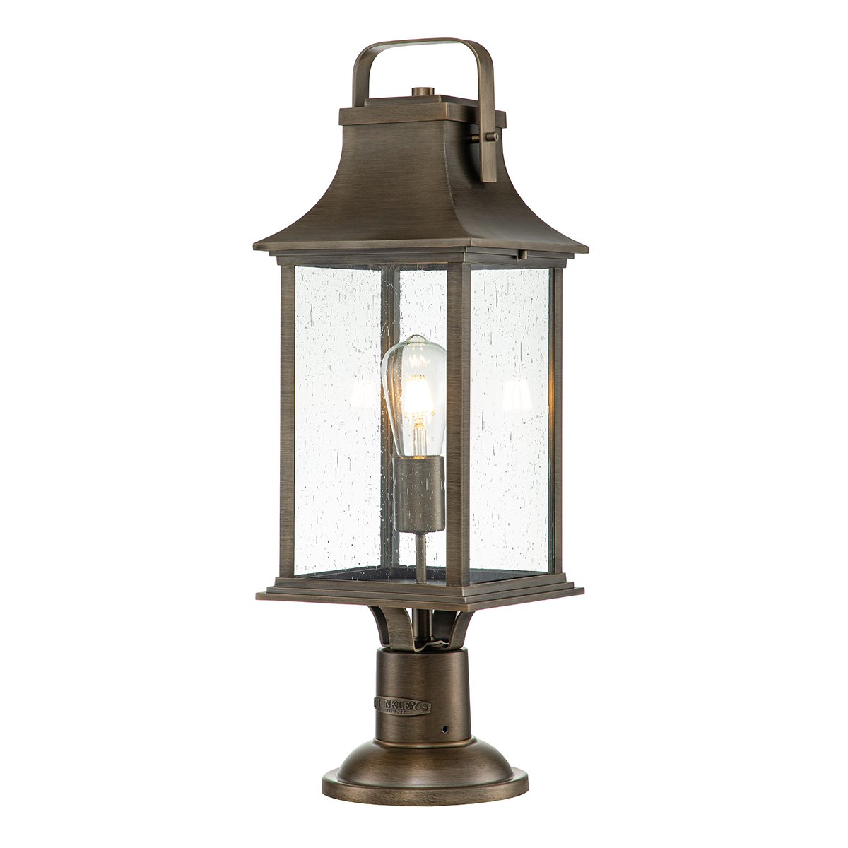 Elstead Grant Sockellaterne bronze poliert Glas 65cm