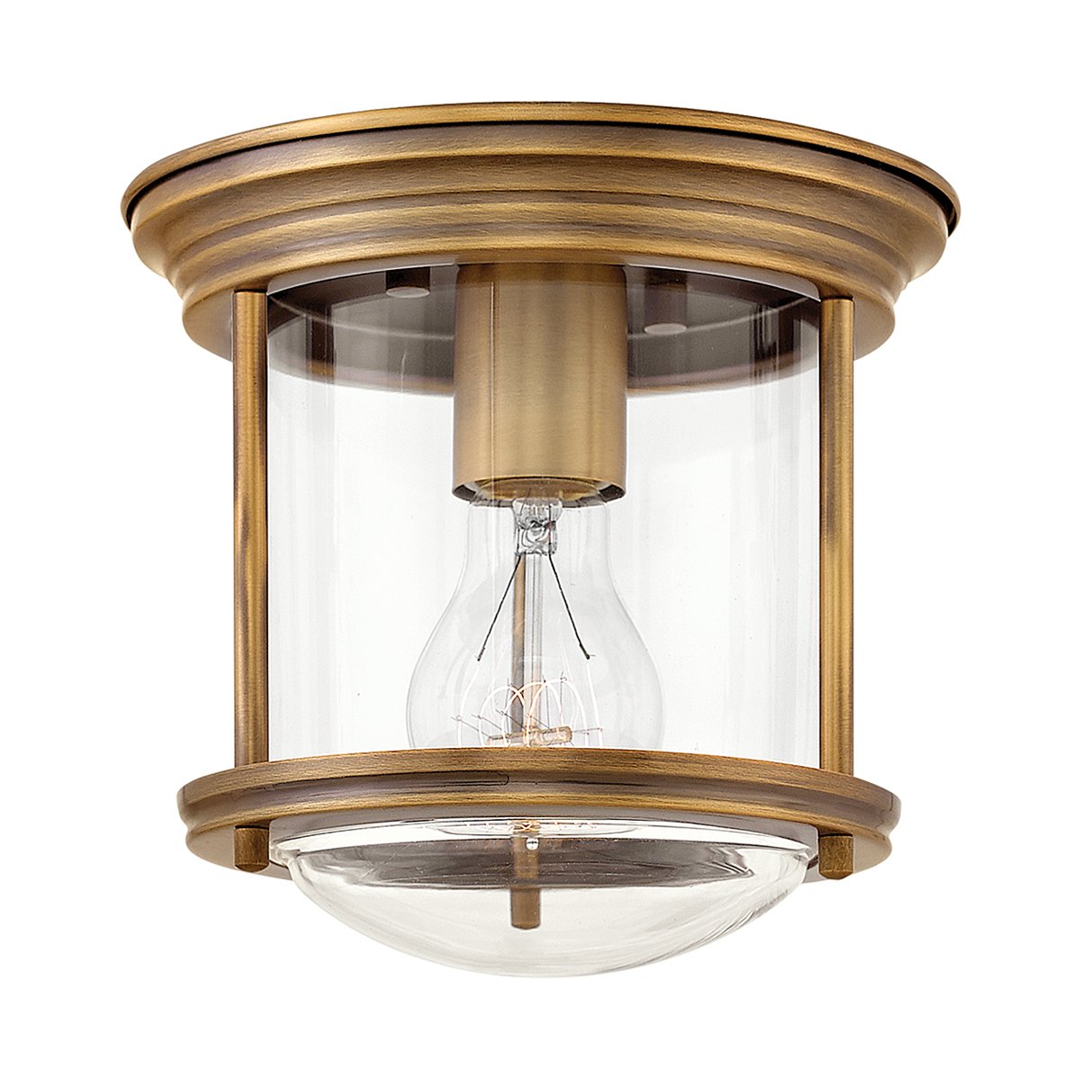 Elstead Hadrian 1 Light Deckenleuchte Klarglas Bronze geb�rstet