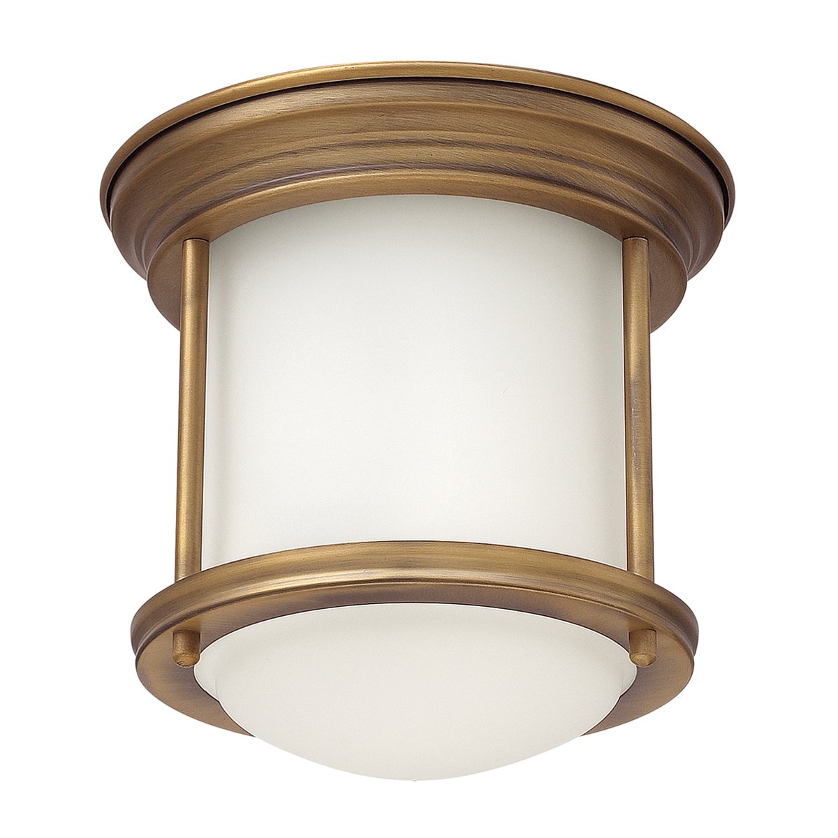 Elstead Hadrian 1 Light Deckenleuchte Opalglas Bronze geb�rstet