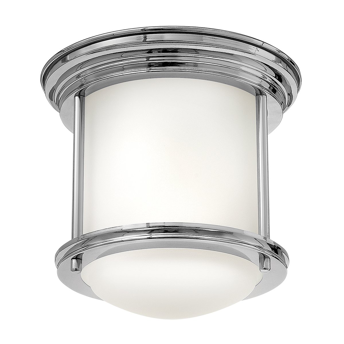 Elstead Hadrian 1 Light Deckenleuchte Opalglas Chrom