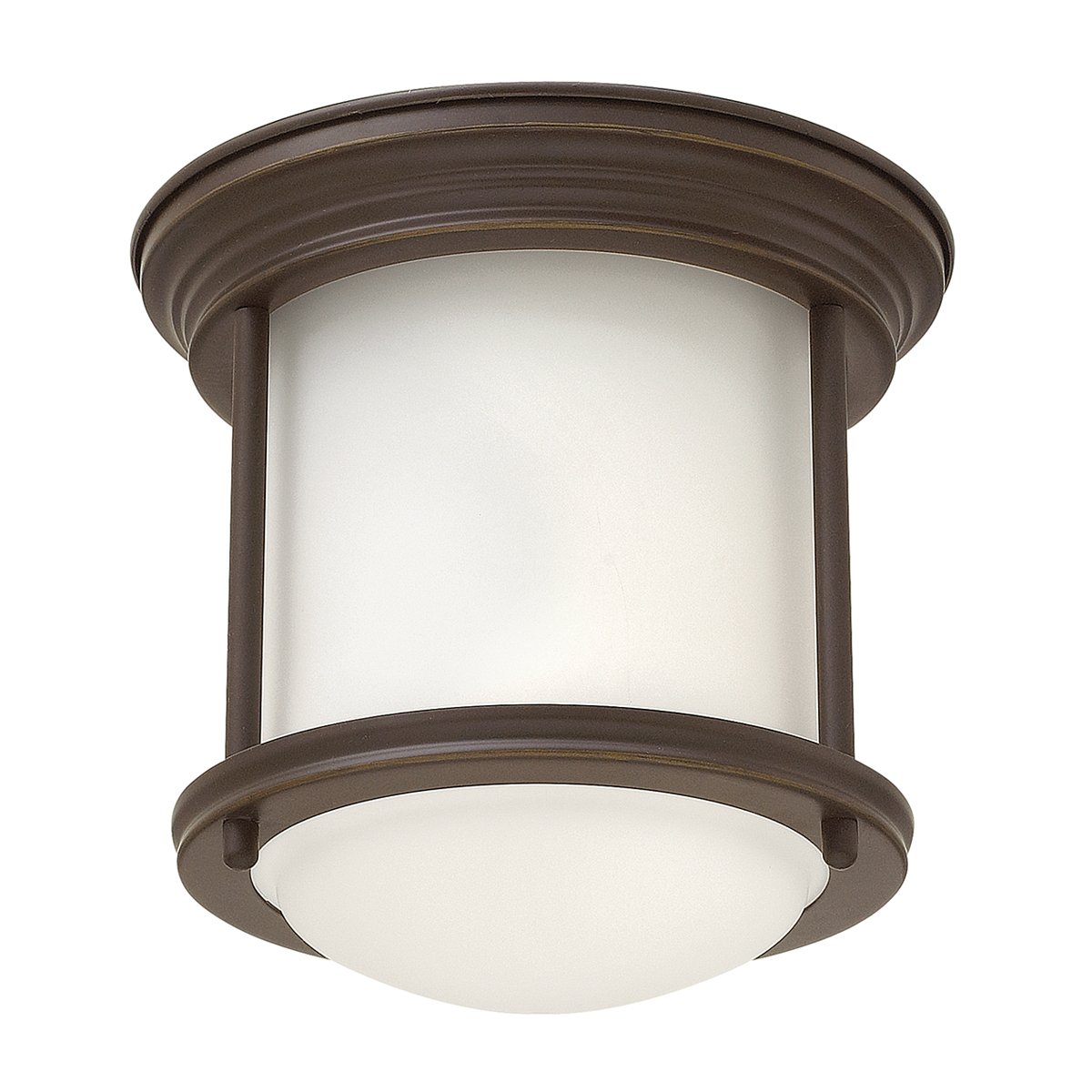 Elstead Hadrian 1 Light Deckenleuchte Opalglas �lgeriebene Bronze