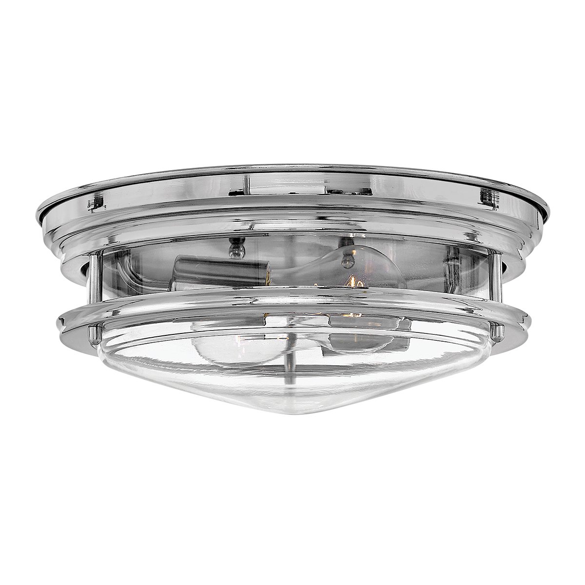 Elstead Hadrian 2 Light Deckenleuchte Glas klar Chrom