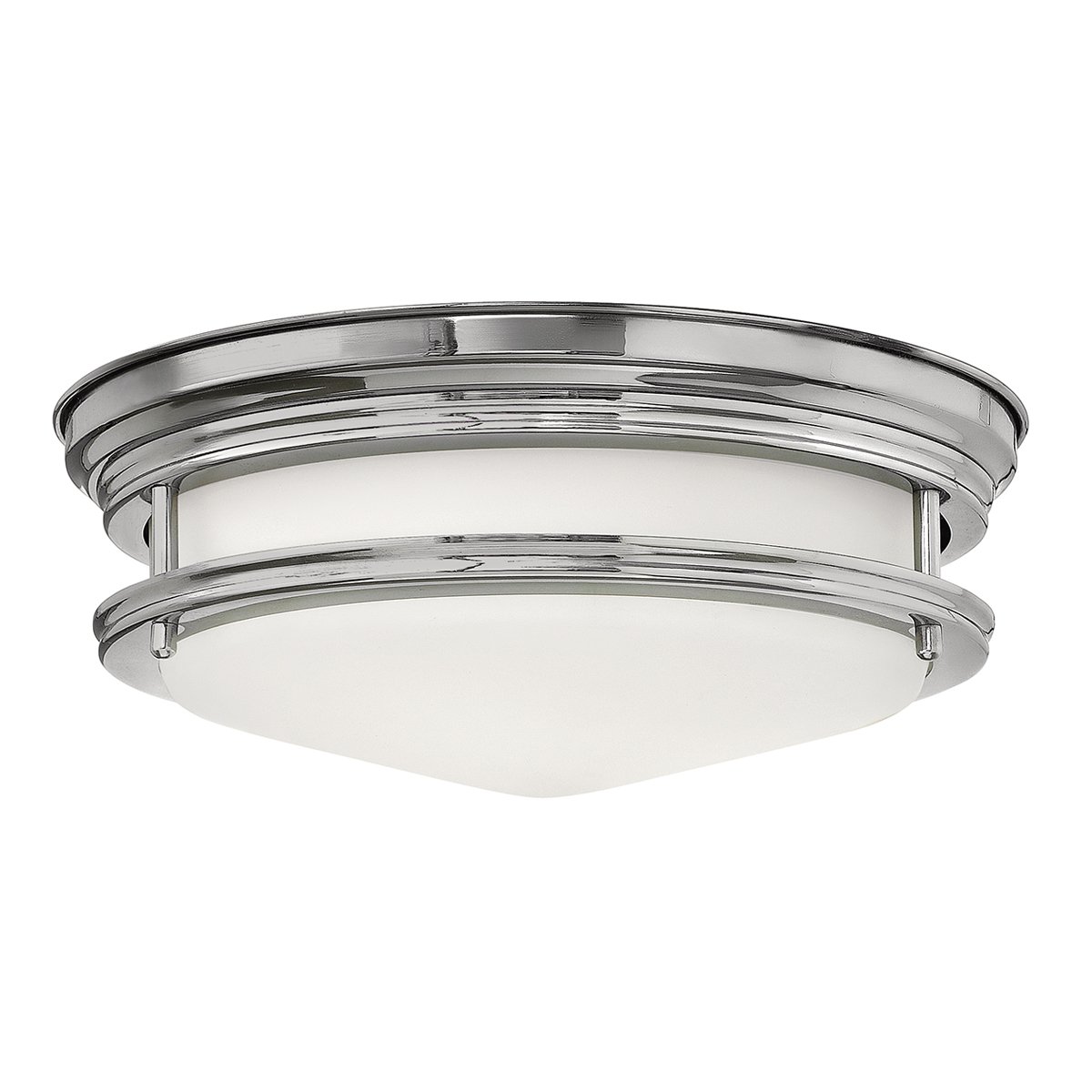 Elstead Hadrian 2 Light Deckenleuchte Glas opal Chrom