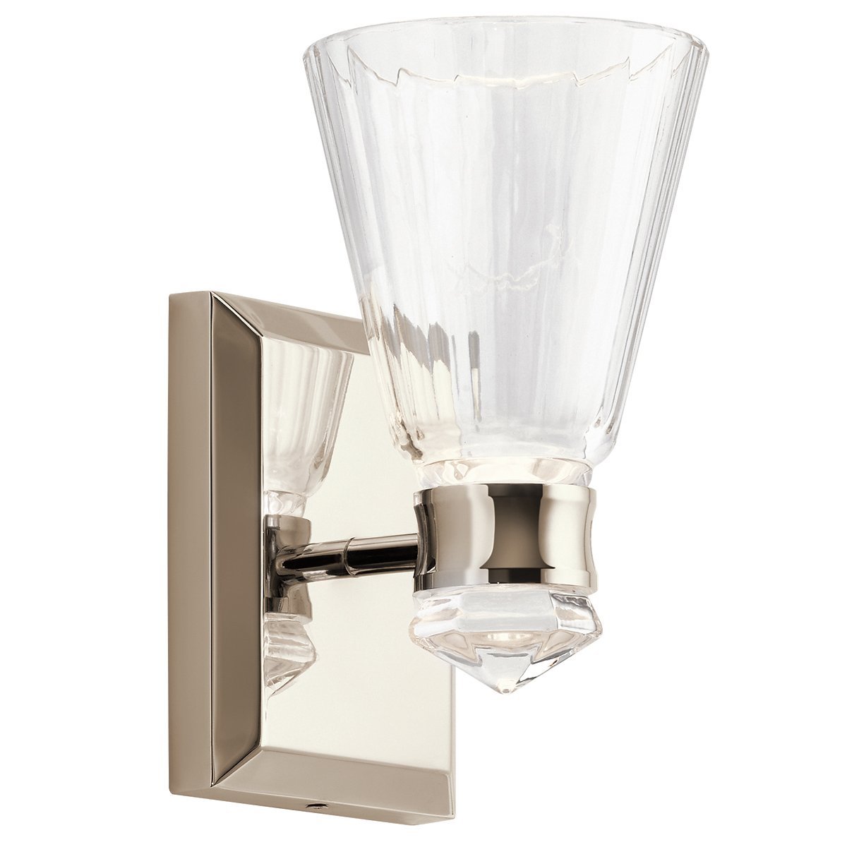 Elstead Kayva LED Wandleuchte 1-flammig Nickel klar IP44