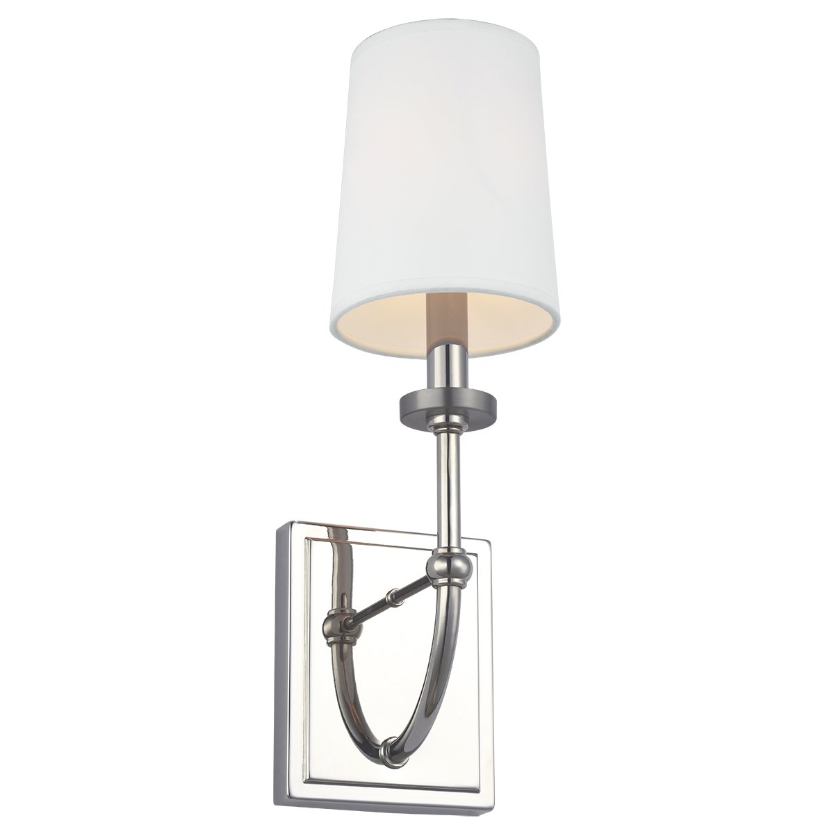 Elstead  LED Wandleuchte Felixstowe chrom Schirm wei�