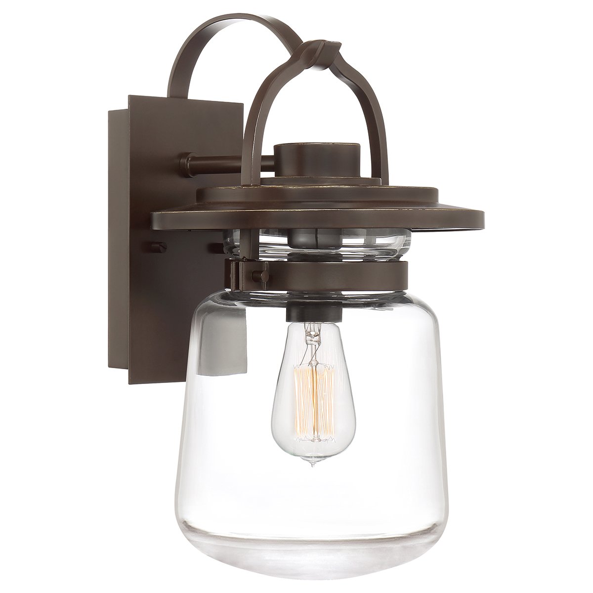 Elstead Lasalle Medium Wandleuchte bronze Glas klar