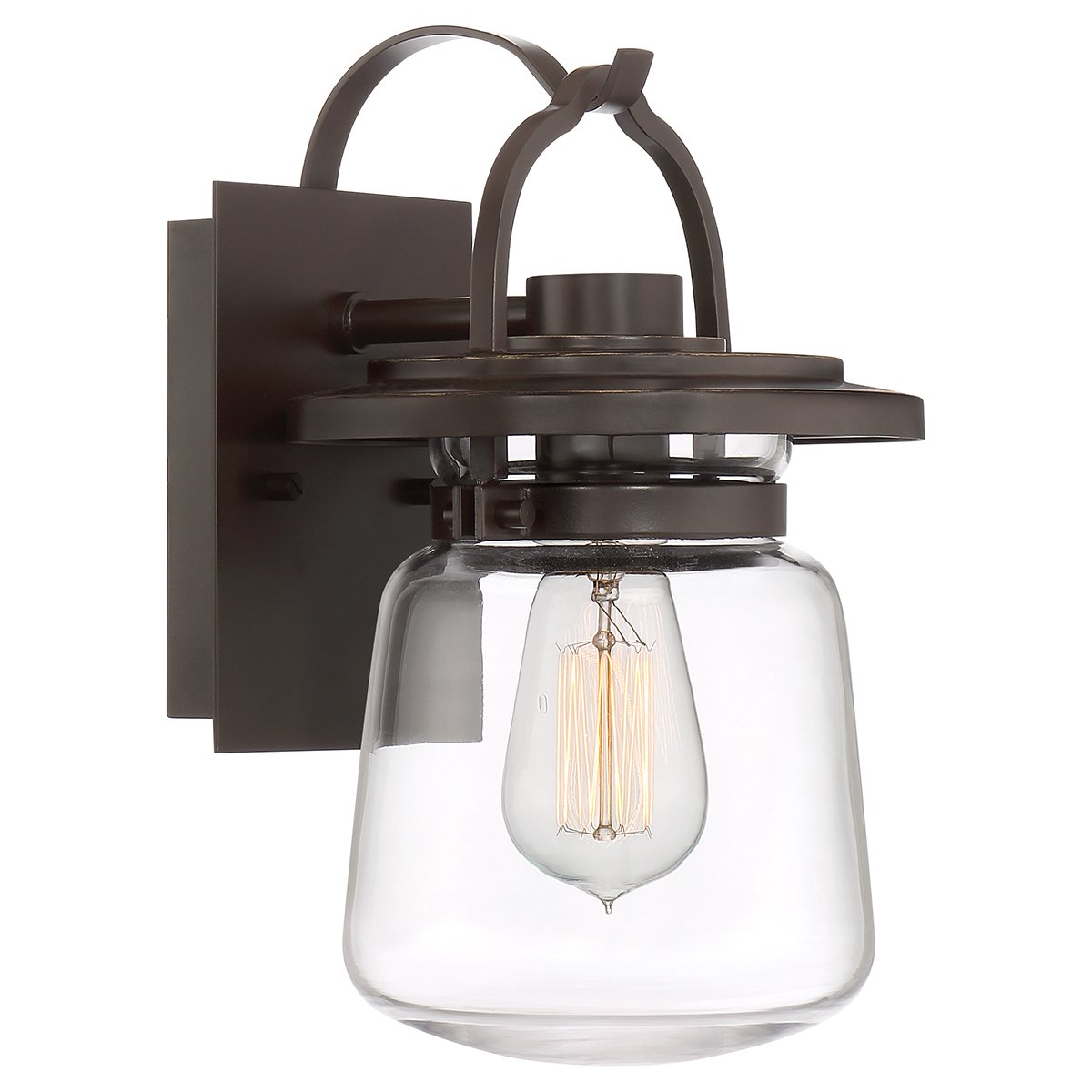 Elstead Lasalle Small Wandleuchte bronze Glas klar