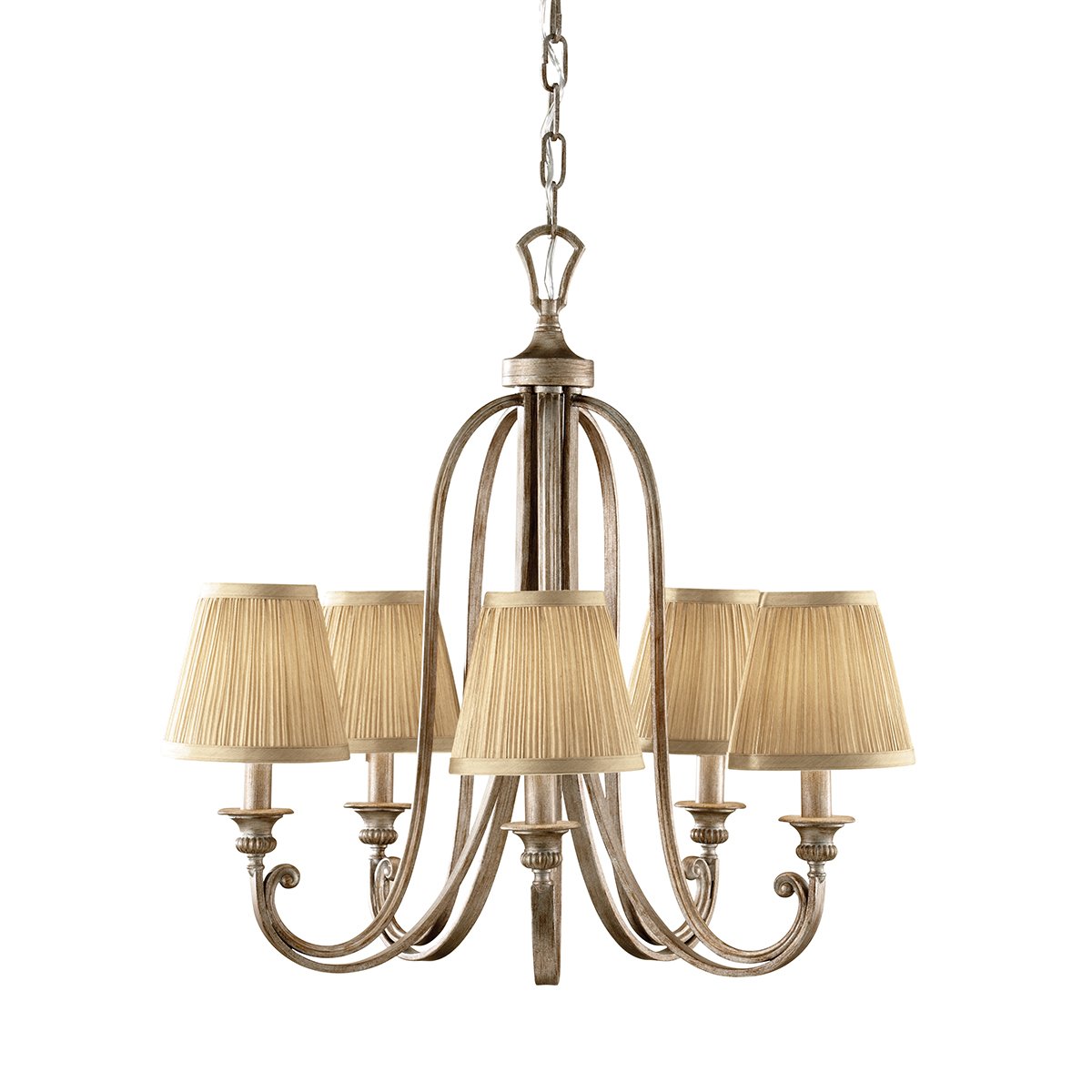 Elstead Lighting Abbey 5-Light Kronleuchte Beige 5-flammig E14