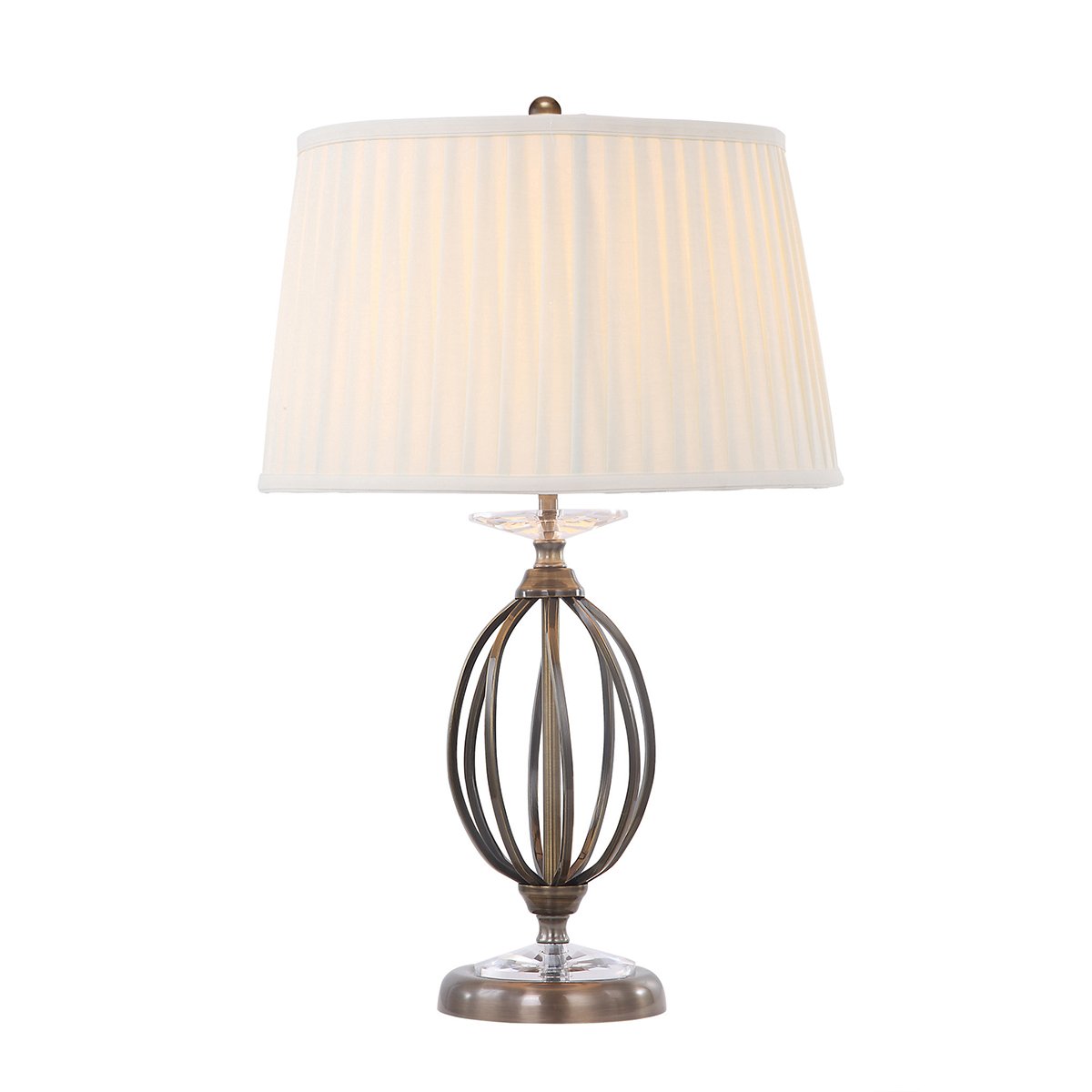 Elstead Lighting Aegean 1-Light Tischleuchte Messing alt 1-flammig E27 58cm