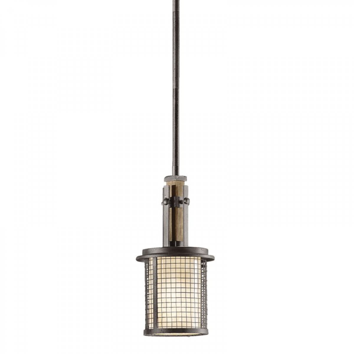 Elstead Lighting Ahrendale 1-Light Pendelleuchte Mini 1-flammig E27 stahlgrau