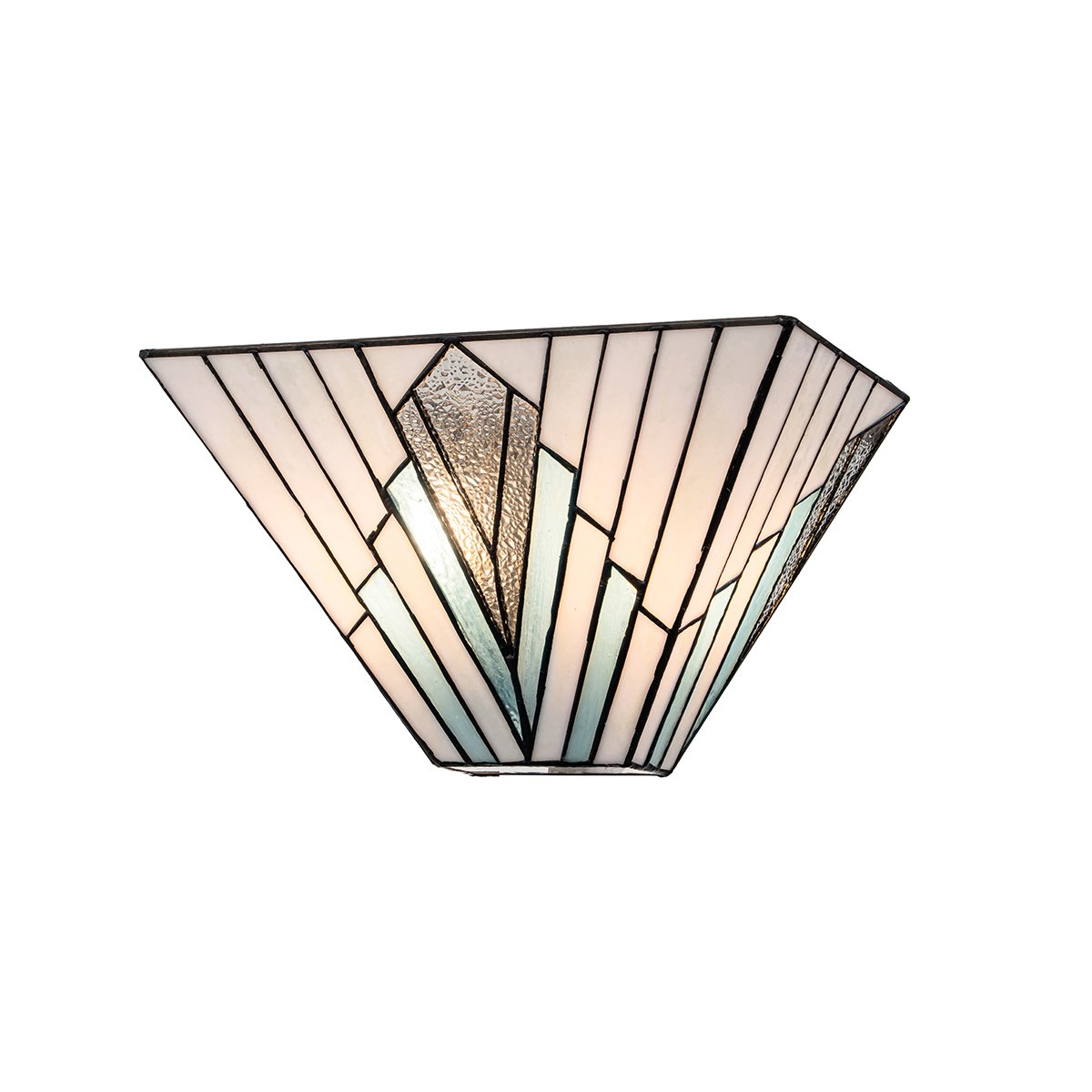 Elstead Lighting Alderley Wandleuchte Uplight 2-Light Bronze E14 Tiffany mehrfarbig