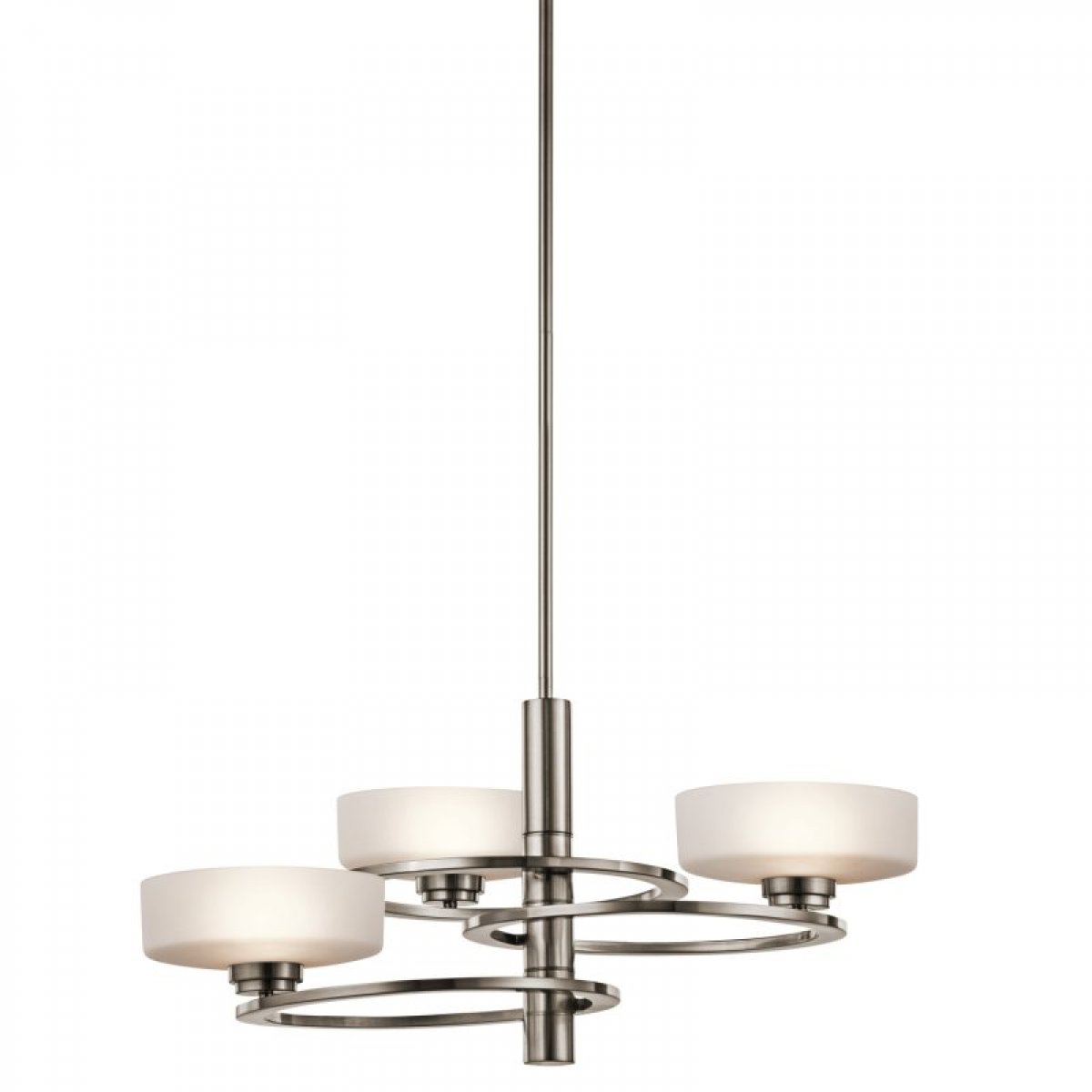 Elstead Lighting Aleeka 3-Light Kronleuchter 3-flammig Silbergrau
