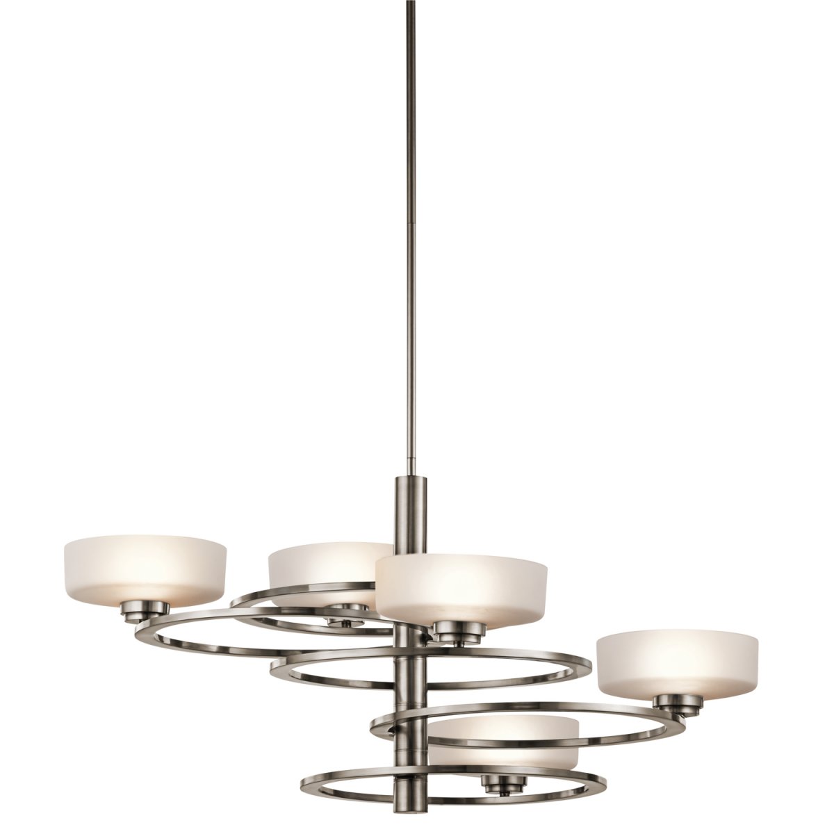Elstead Lighting Aleeka B 5-Light Kronleuchter 5-flammig Silbergrau