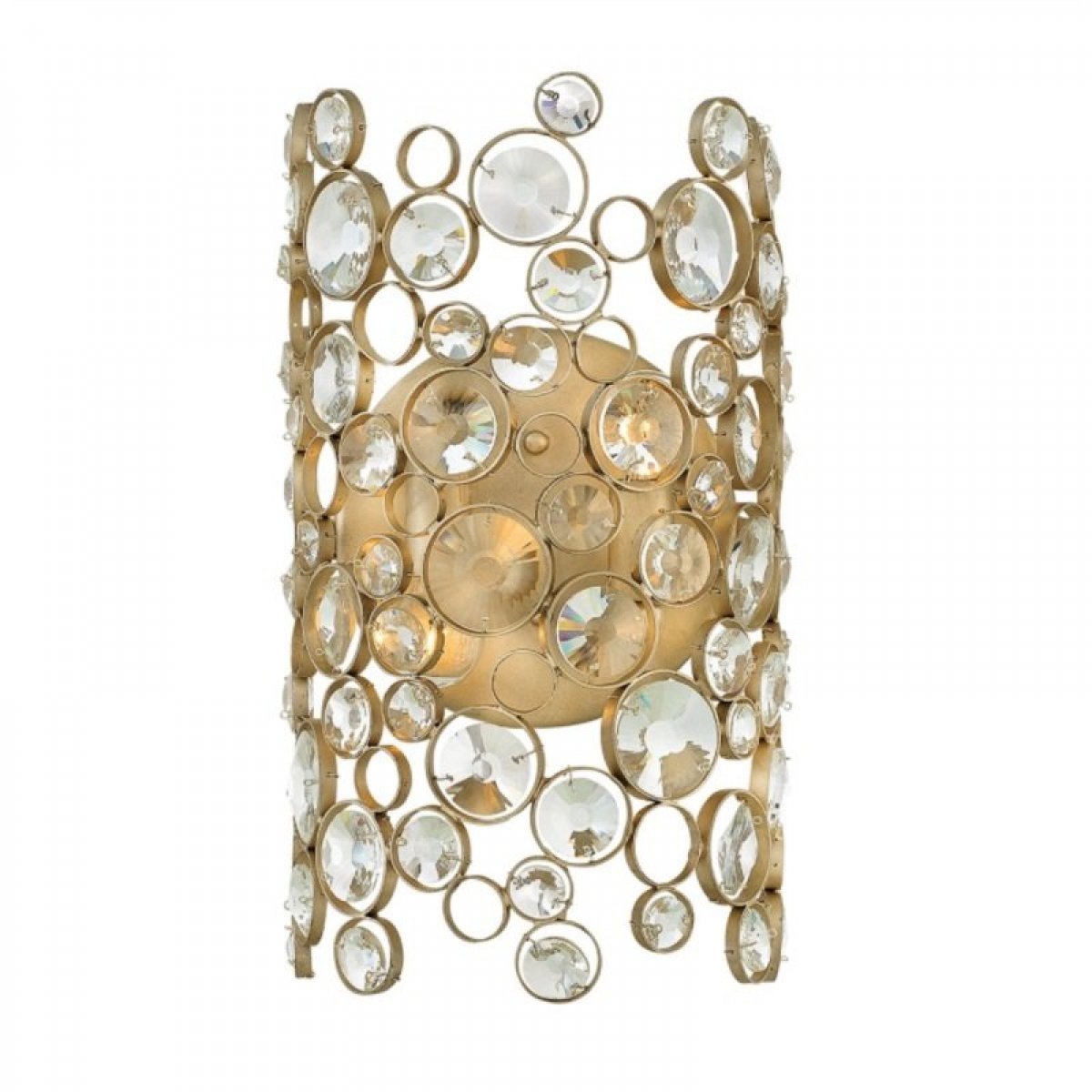 Elstead Lighting Anya 2-Light Wandleuchte 2-flammig Blattsilber E14
