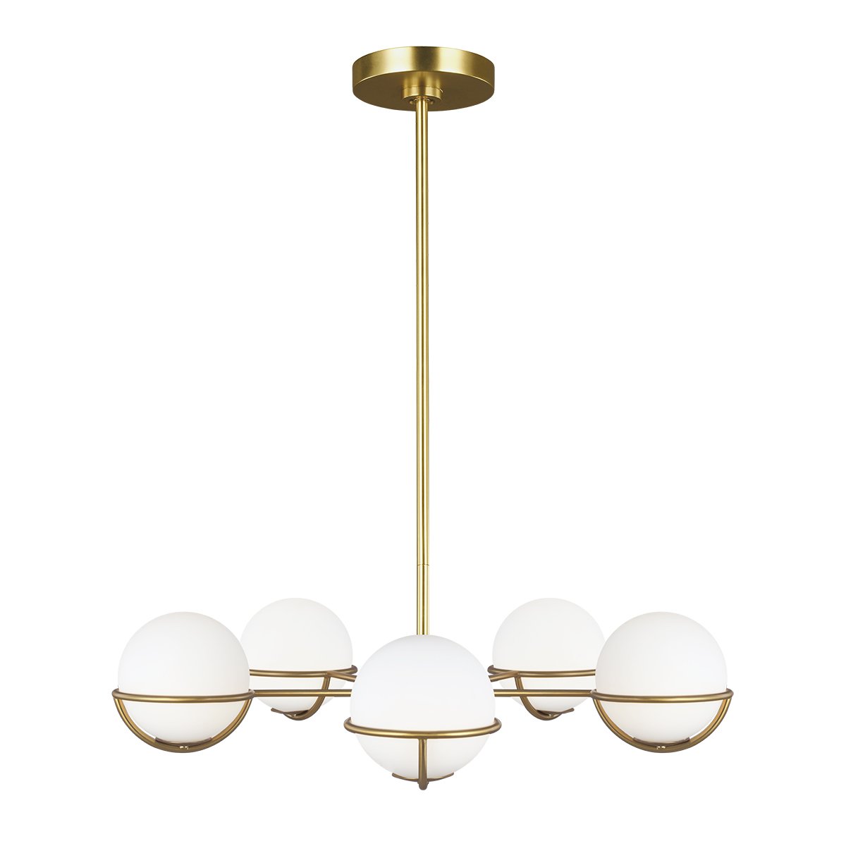 Elstead Lighting Apollo 5-Light Kronleuchter 5-flammig G9 messingfarben matt