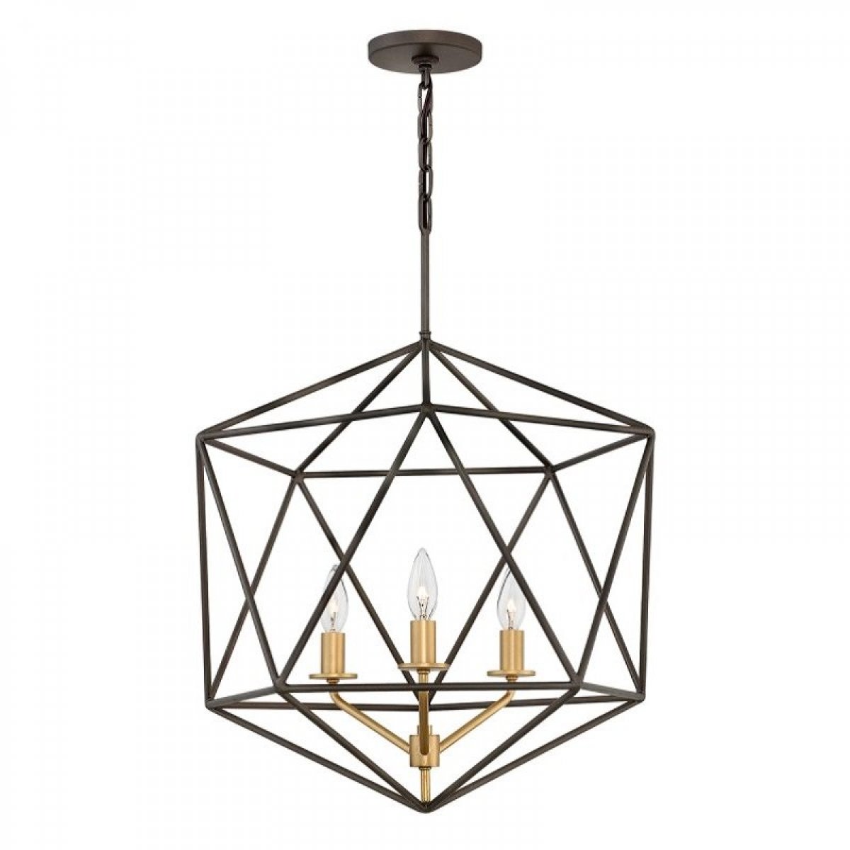 Elstead Lighting Astrid 3-Light Kronleuchter 3-flammig Bronze Schwarz E14