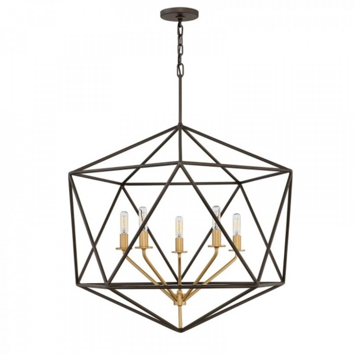 Elstead Lighting Astrid 5-Light Kronleuchter 5-flammig Bronze Schwarz E14