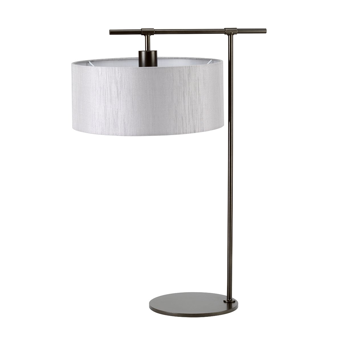 Elstead Lighting Balance 1-Light Tischleuchte  1-flammig Dunkelbraun Grau 65cm E27