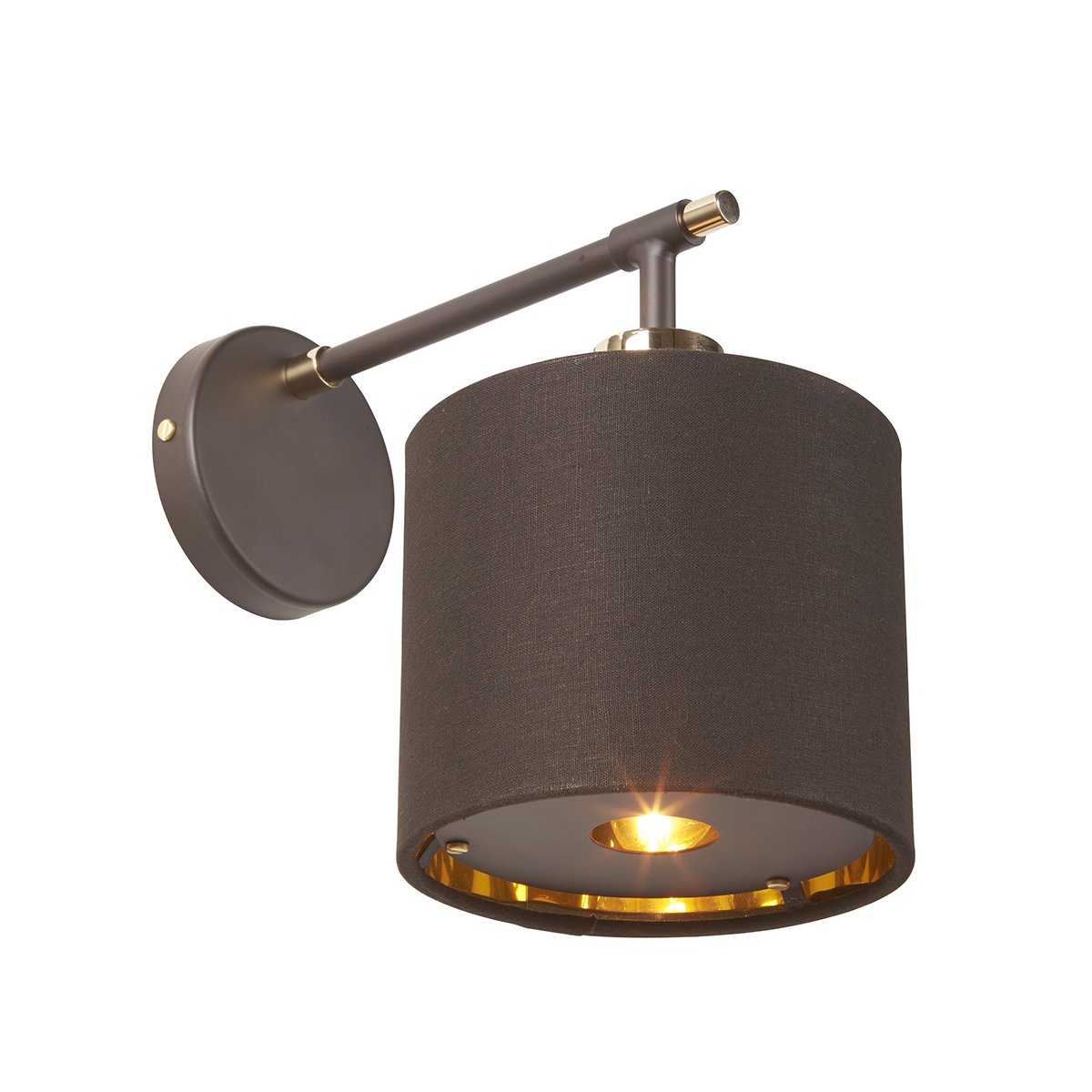 Elstead Lighting Balance 1-Light Wandleuchte 1-flammig Braun Messing E27
