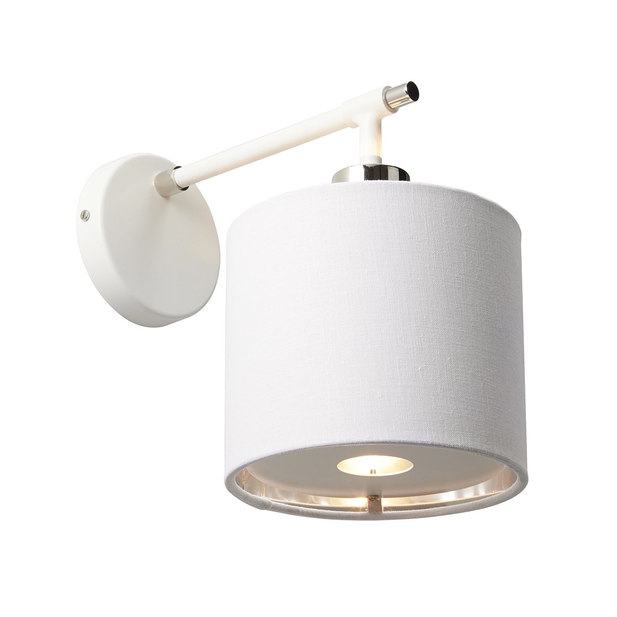 Elstead Lighting Balance 1-Light Wandleuchte 1-flammig Weiss Nickel E27