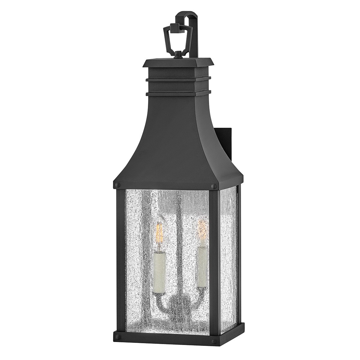 Elstead Lighting Beacon Hill Wandleuchte Medium 2-Light Schwarz IP44 E14