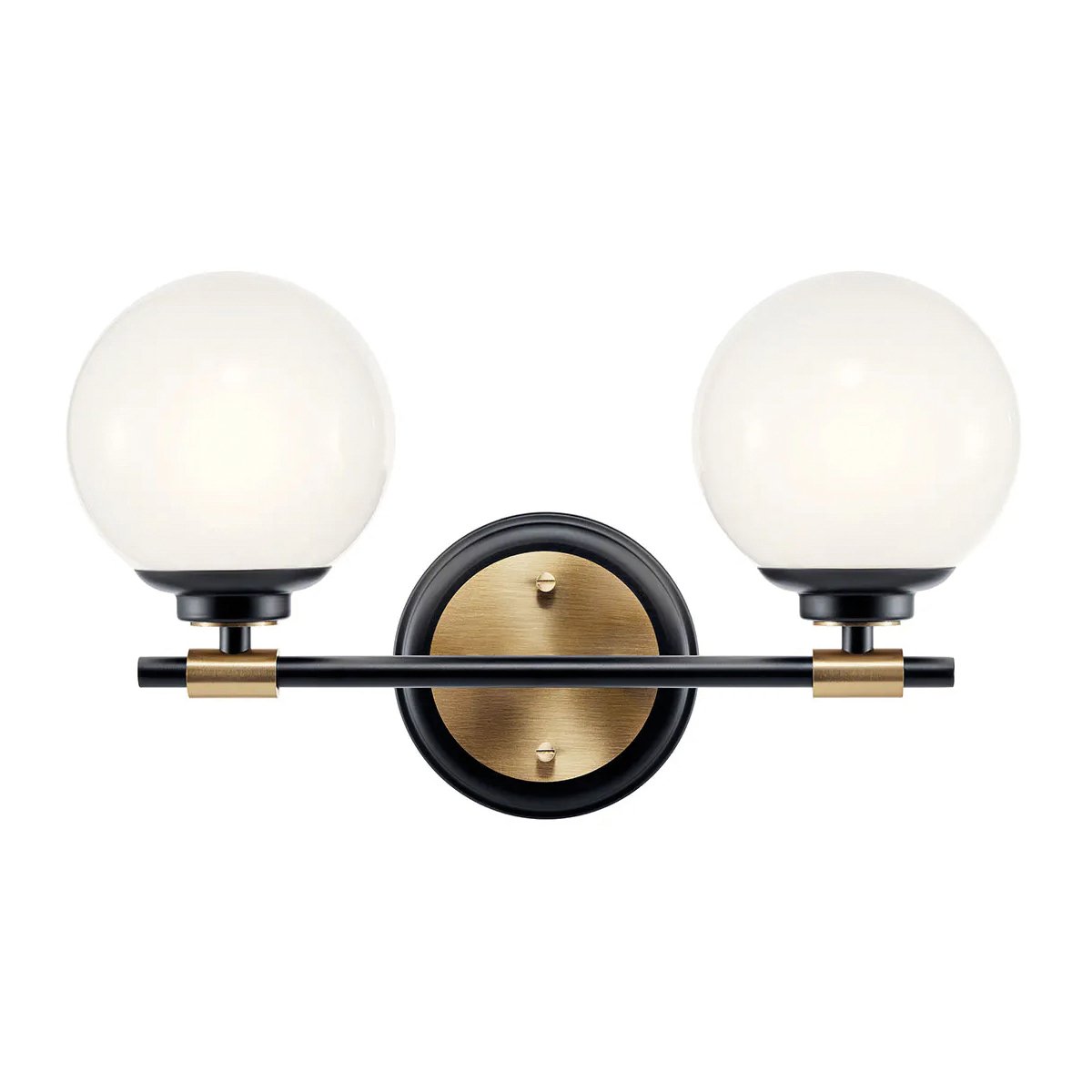 Elstead Lighting Benno Wandleuchte 2-flammig Schwarz Champagnerbronze