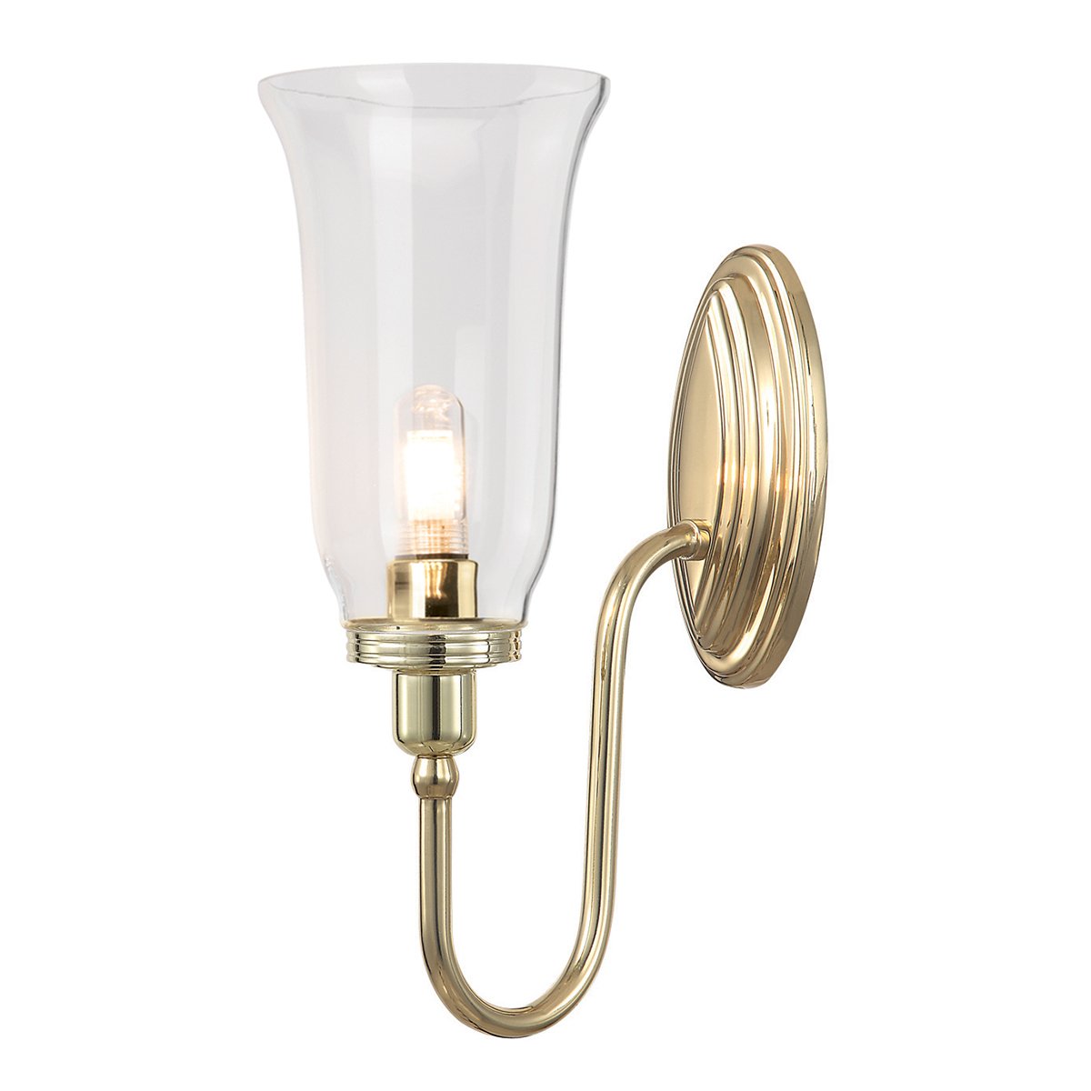 Elstead Lighting Blake 1-Light Wandleuchte Messing poliert IP44 G9 3000K
