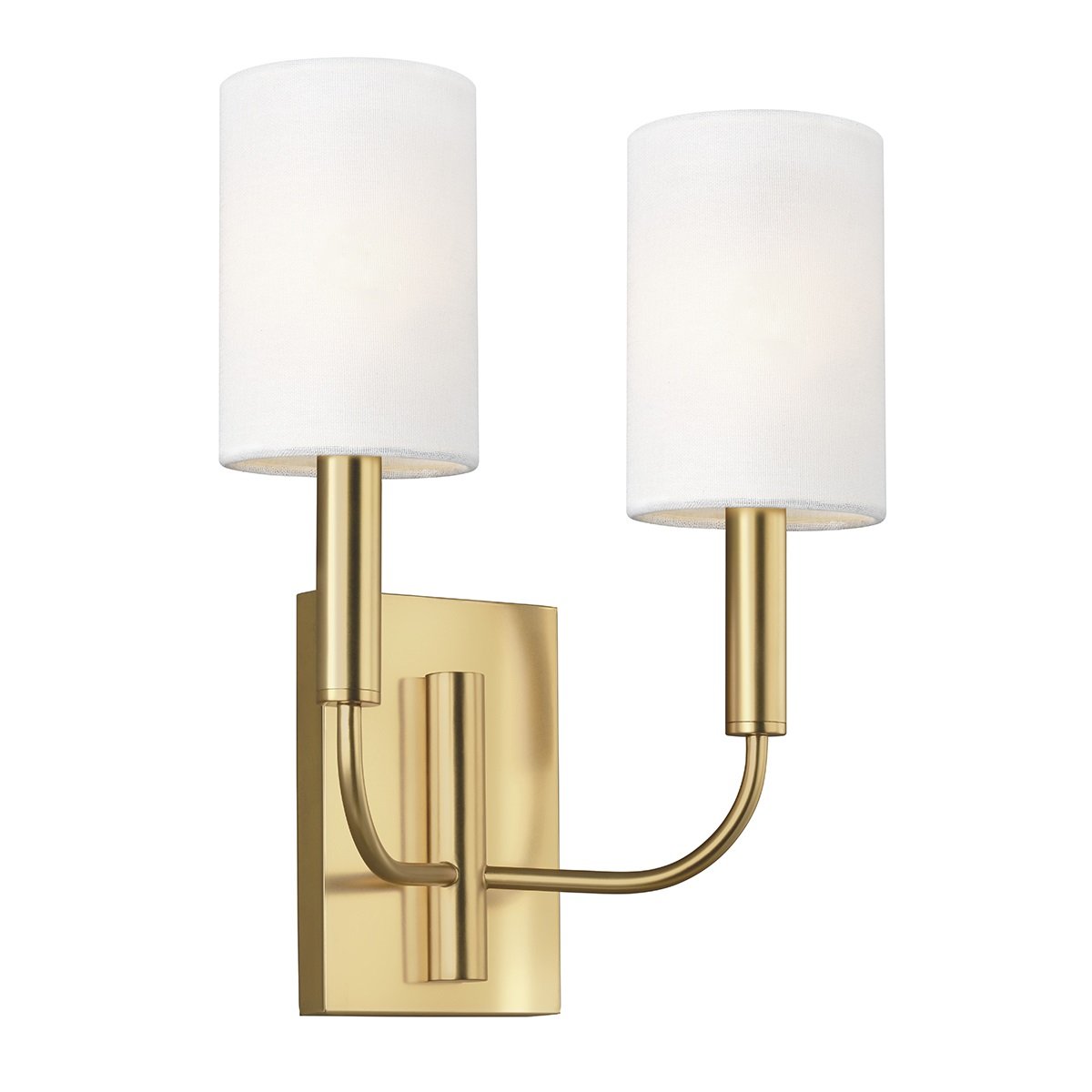 Elstead Lighting Brianna 2-Light Wandleuchte 2-flammig Messing E14