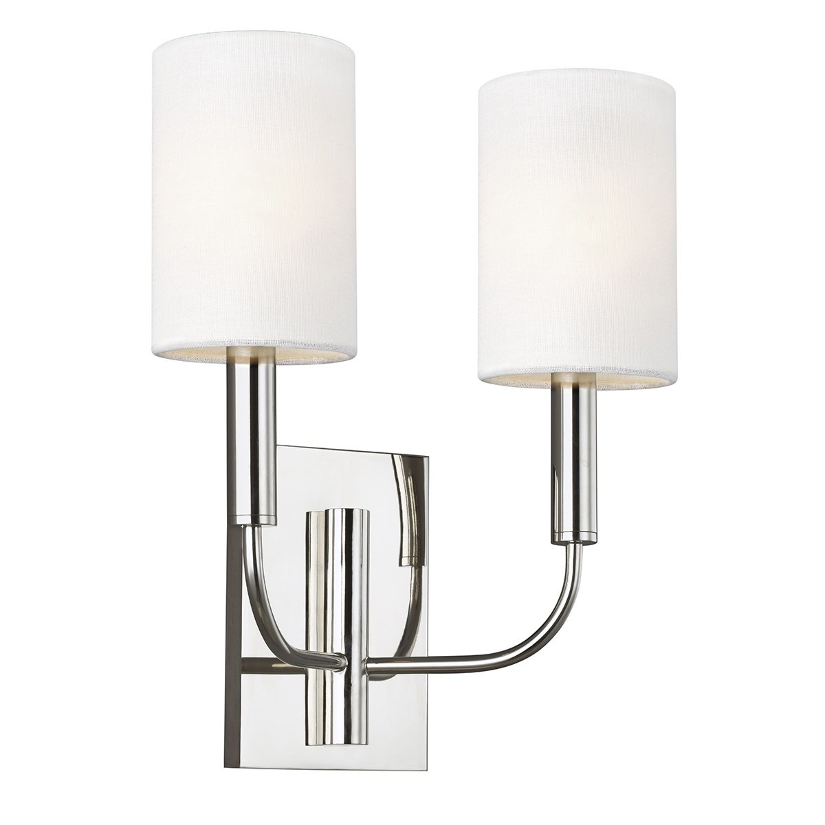 Elstead Lighting Brianna 2-Light Wandleuchte 2-flammig Nickel poliert E14
