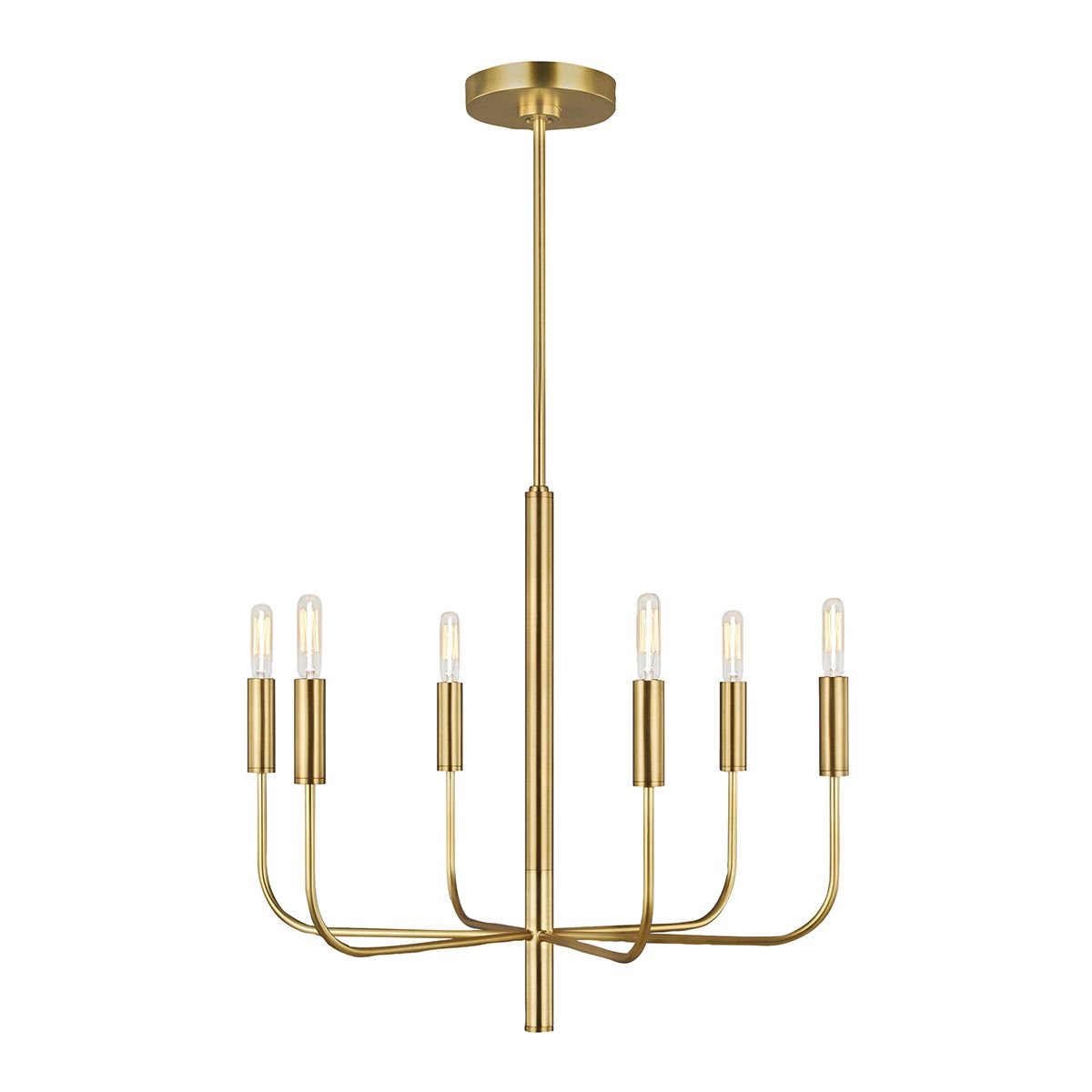 Elstead Lighting Brianna 6-Light Kronleuchter 6-flammig Messing E14
